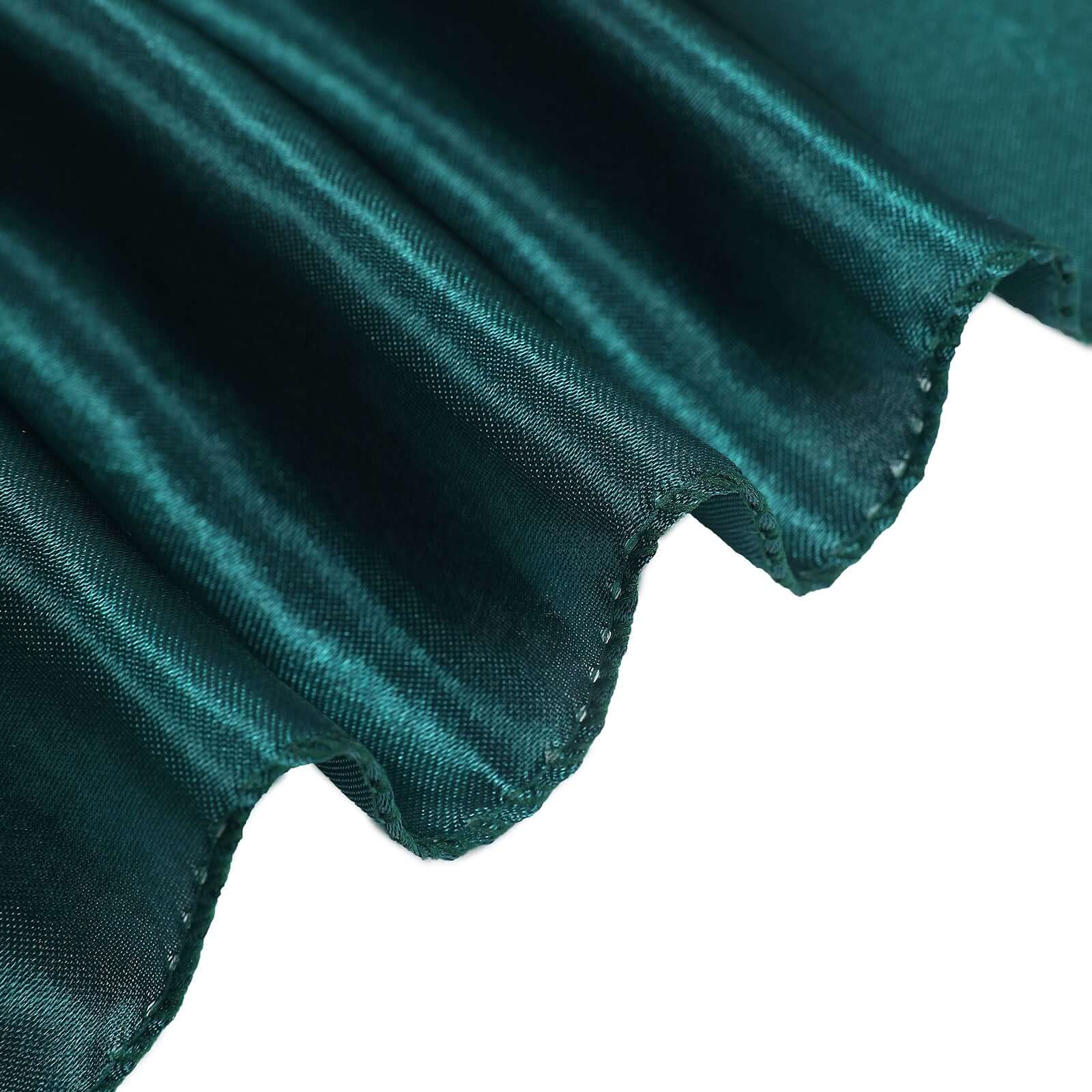 5-Pack Peacock Teal Satin Chair Sashes - Durable & Shiny Decor