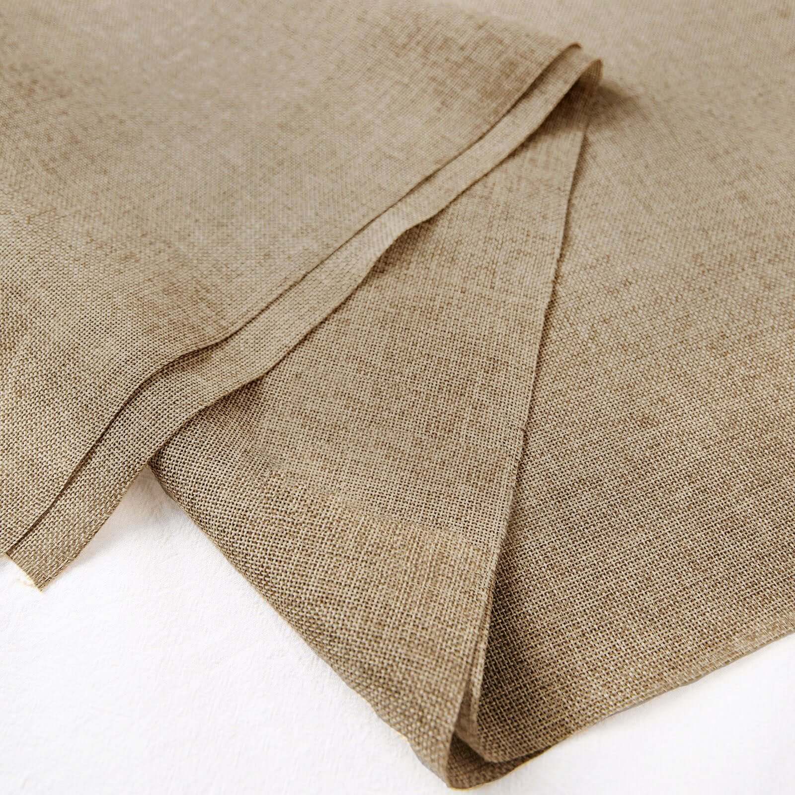 54-Inch Wide, 10-Yard Natural Faux Burlap Fabric Roll for DIY Crafts