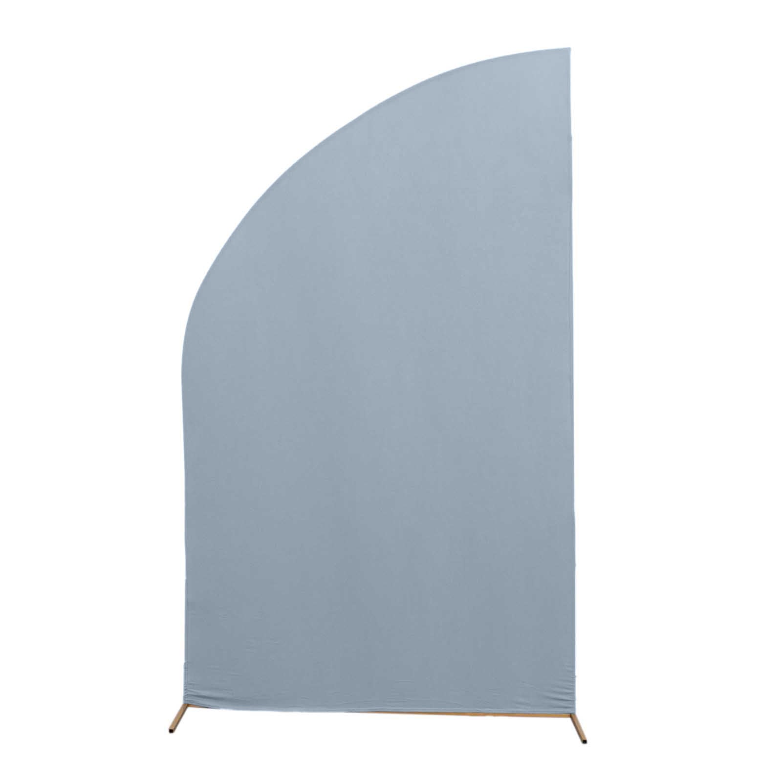 8ft Dusty Blue Spandex Wedding Arch Cover - Ideal for Half Moon Stand