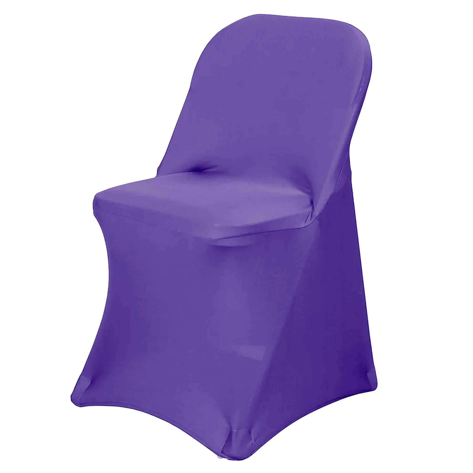 Purple Reusable & Wrinkle-Resistant 160GSM Spandex Stretch Chair Cover for Folding Chairs