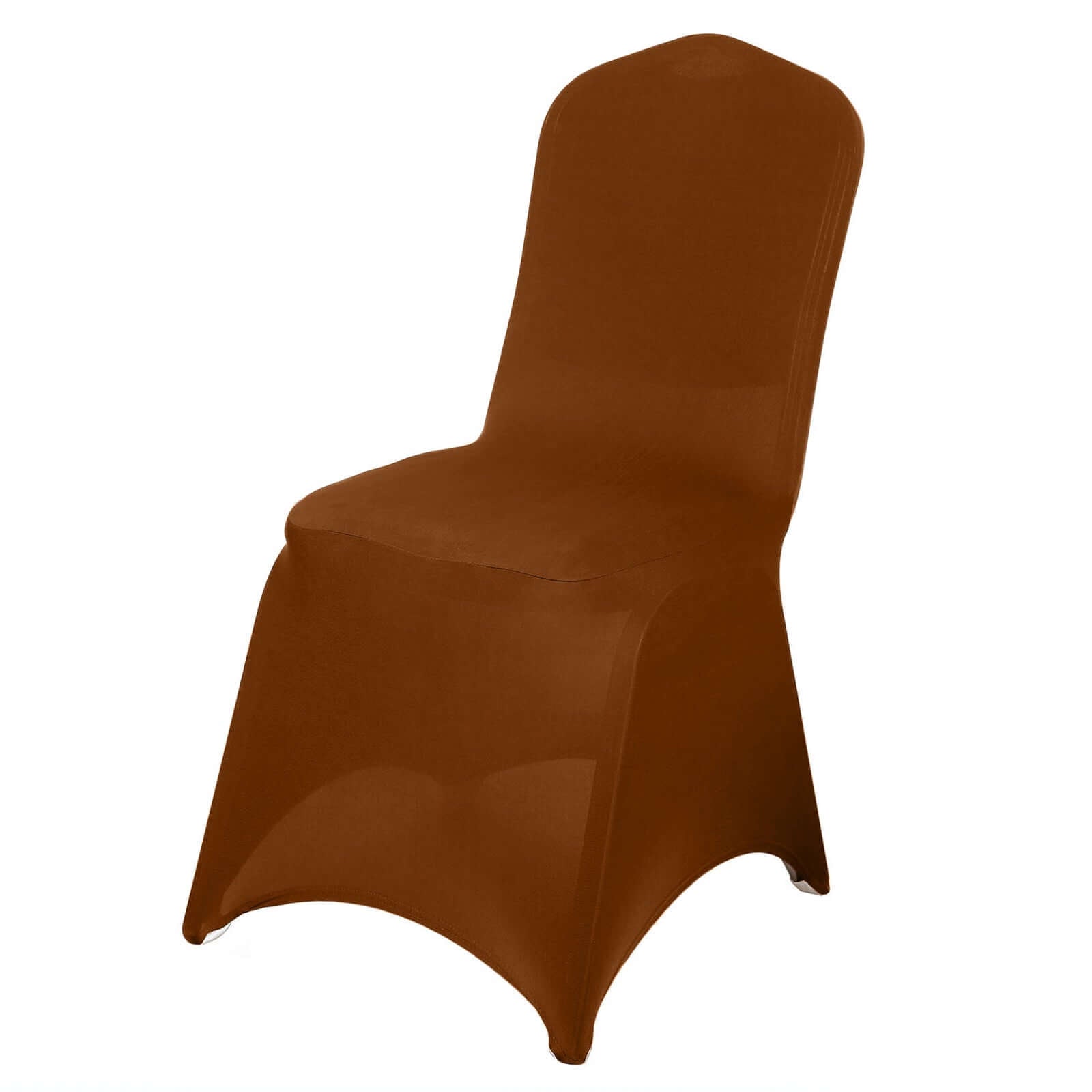 Cinnamon Brown Stretch Spandex 160GSM Slip-On Chair Cover for Banquet Chairs