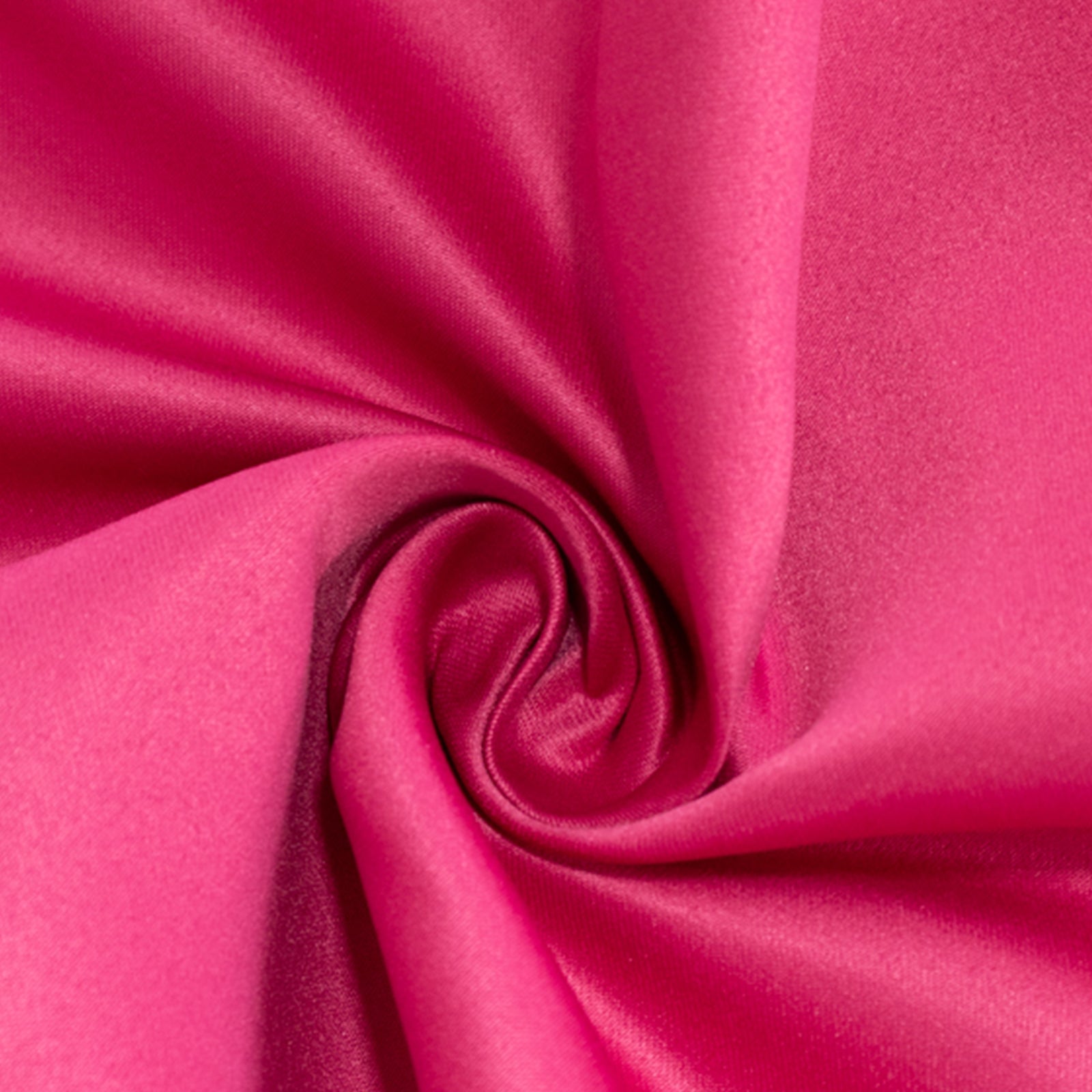 Fuchsia 54x54 Lamour Satin Square Table Overlay - Durable Silk-Like Table Cover