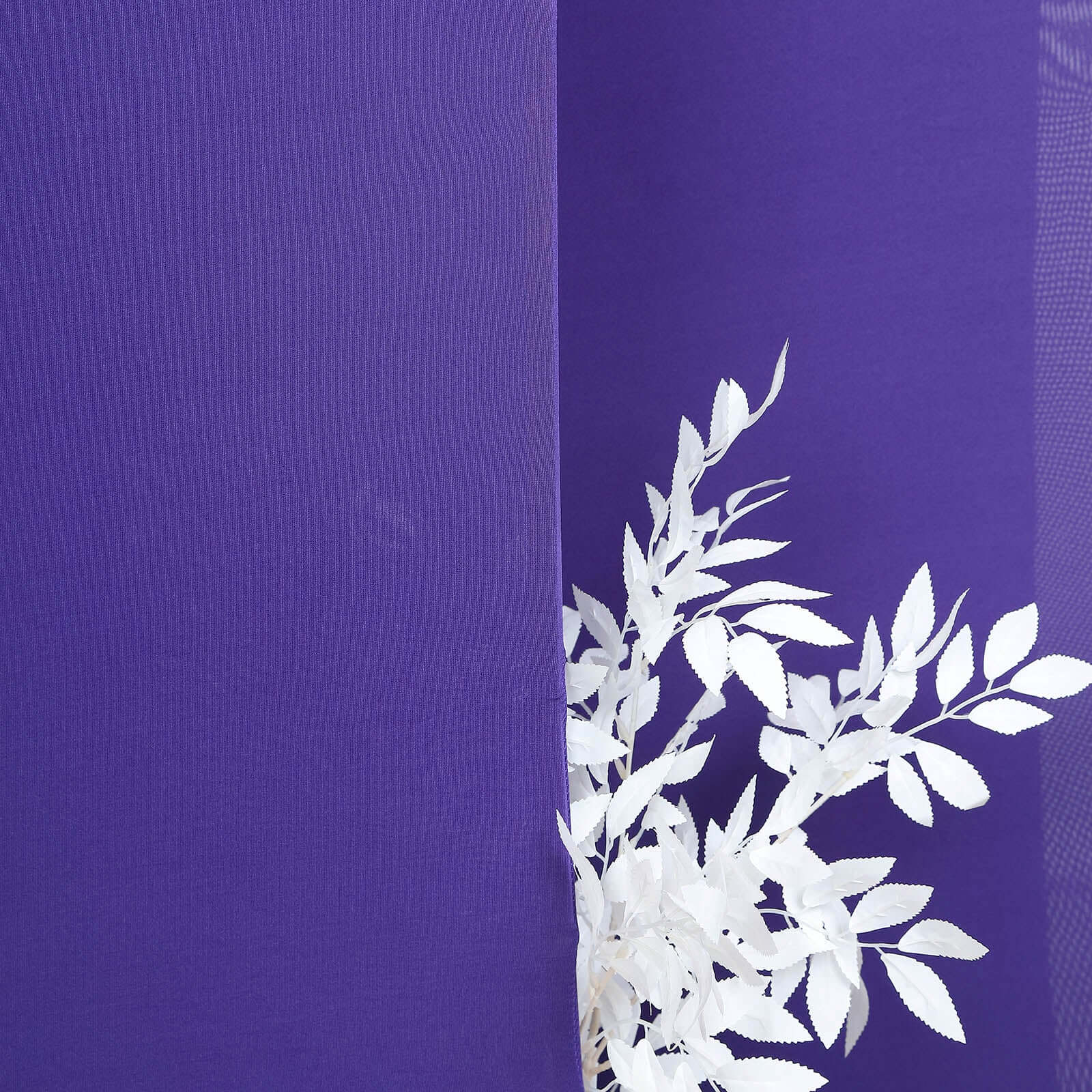 3-Piece Matte Purple Spandex Fitted Covers for 5ft, 6ft, 7ft Round Top Chiara Wedding Arch Stands