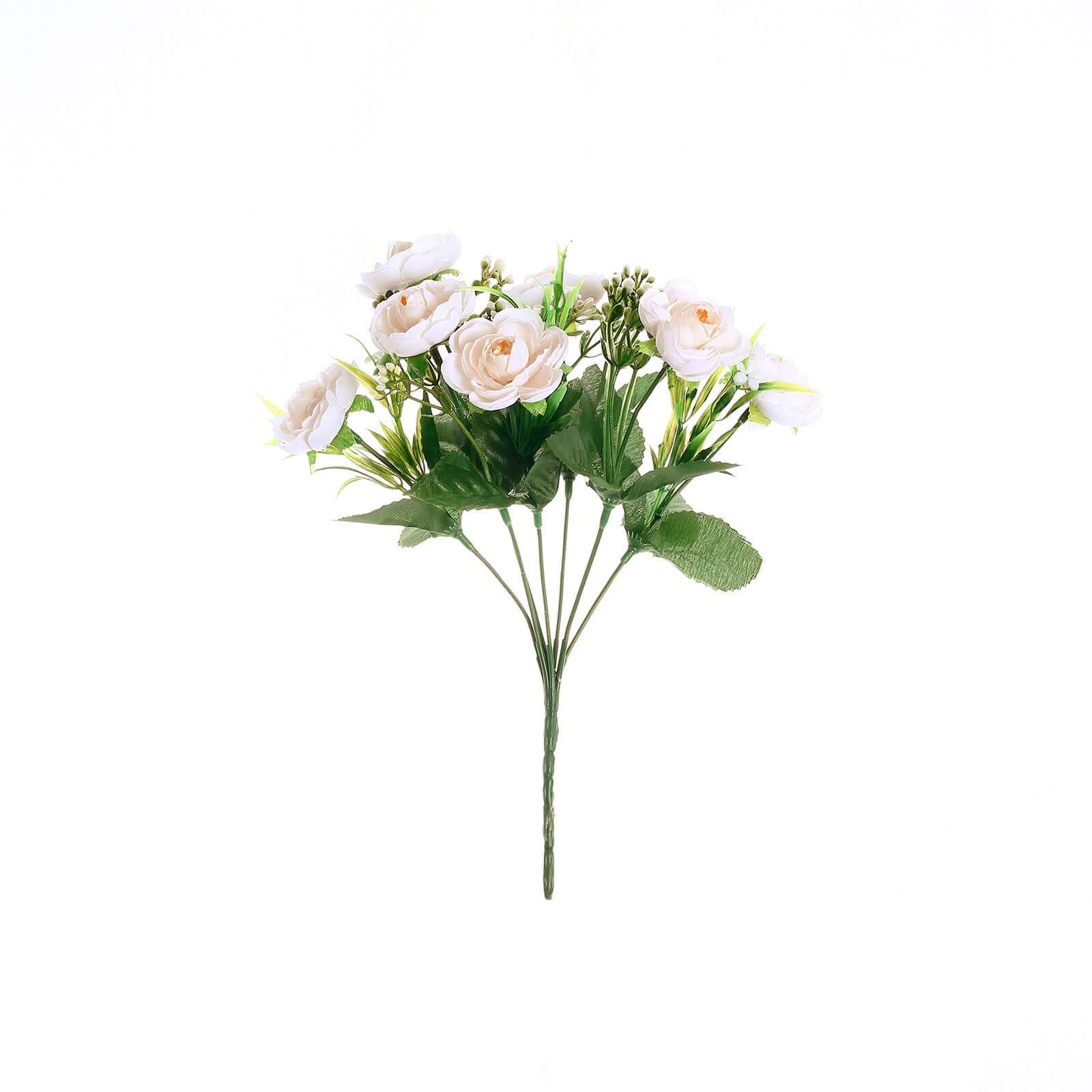 Hot Deal! 4-Bush Blush Artificial Silk Peony Flower Bouquet