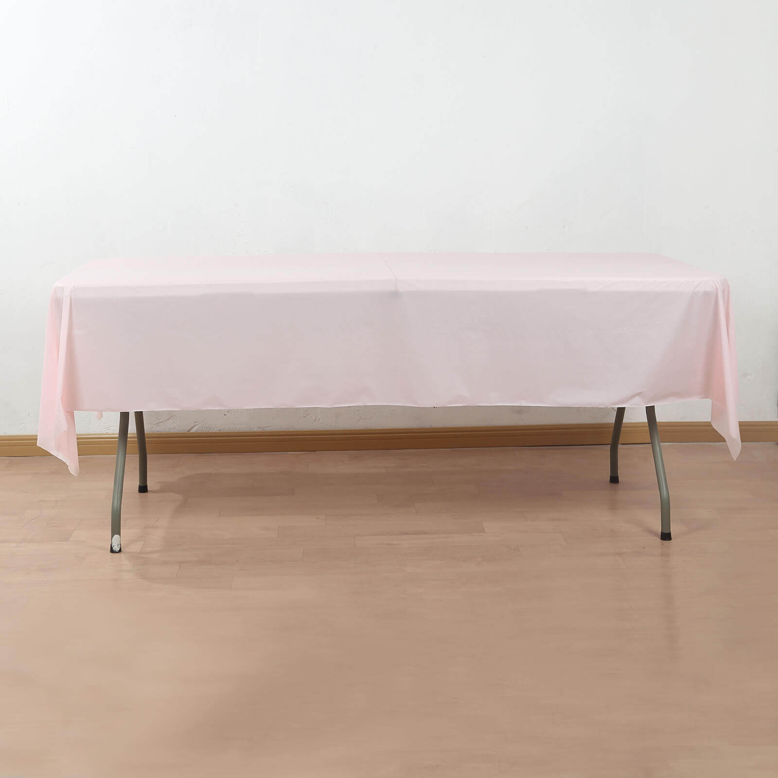 Customizable Blush Plastic Table Cover Roll with Slide Cutter - High - Quality & Durable, 54x300ft