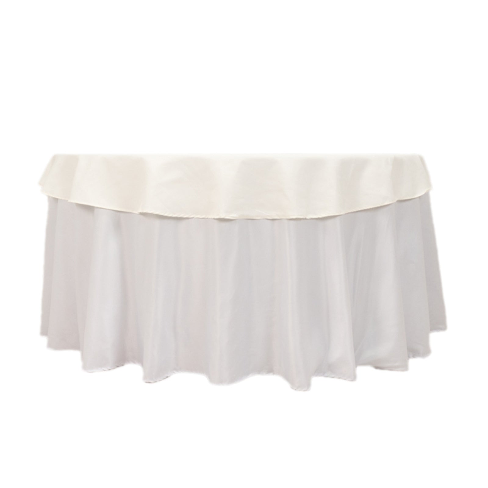 Ivory 70" Cotton Blend Round Tablecloth - Wrinkle-Free & Exquisite