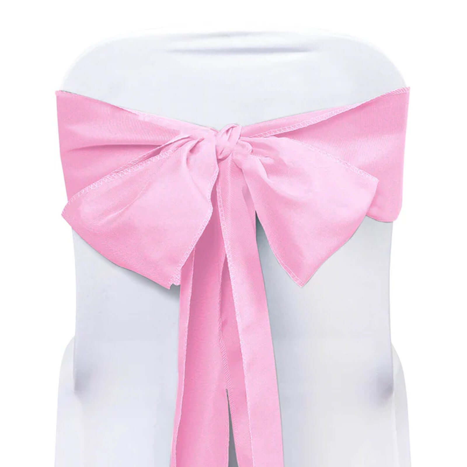 5-Piece Set of Pink Polyester Chair Sashes, 6x108 Inches