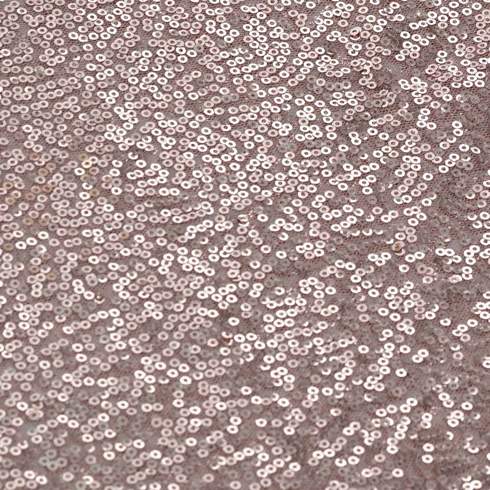 Hot Sale! Rose Gold Sequin Table Runner with Glittering Design, 12x108