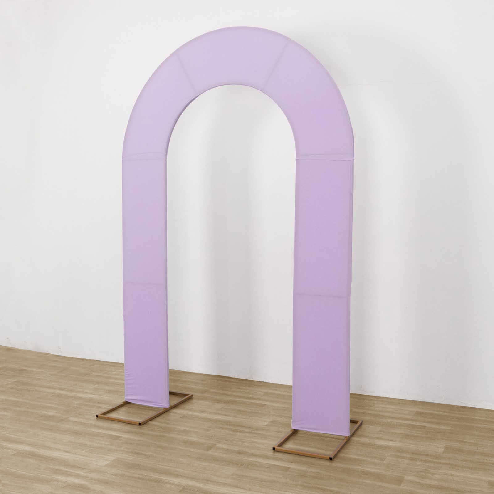 Premium 8ft Lavender Lilac Spandex U-Shaped Wedding Arch Cover