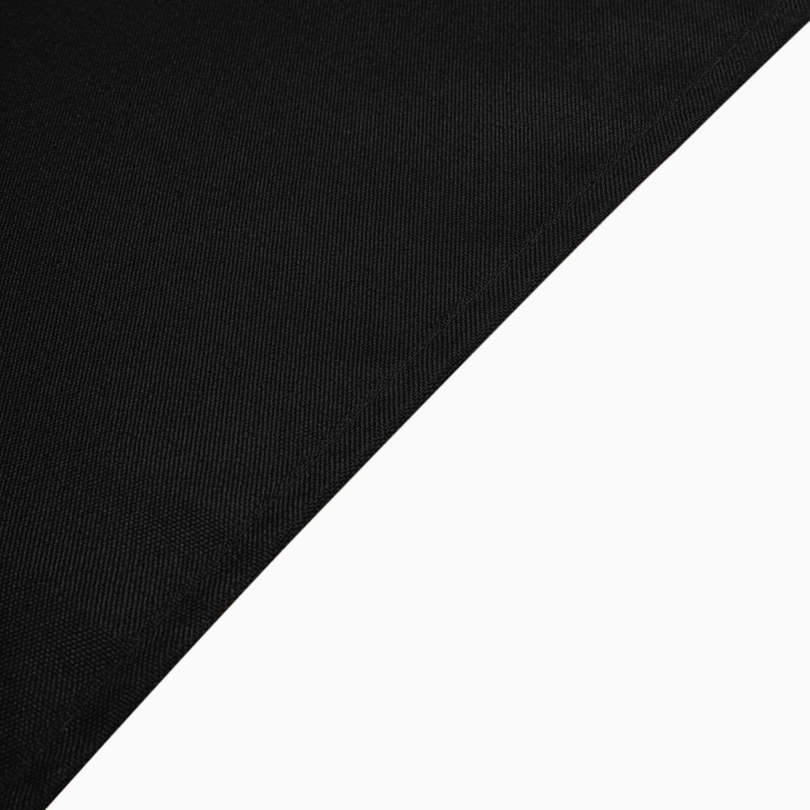 Hot! 70x70 Black 220GSM Wrinkle-Resistant Premium Polyester Square Tablecloth