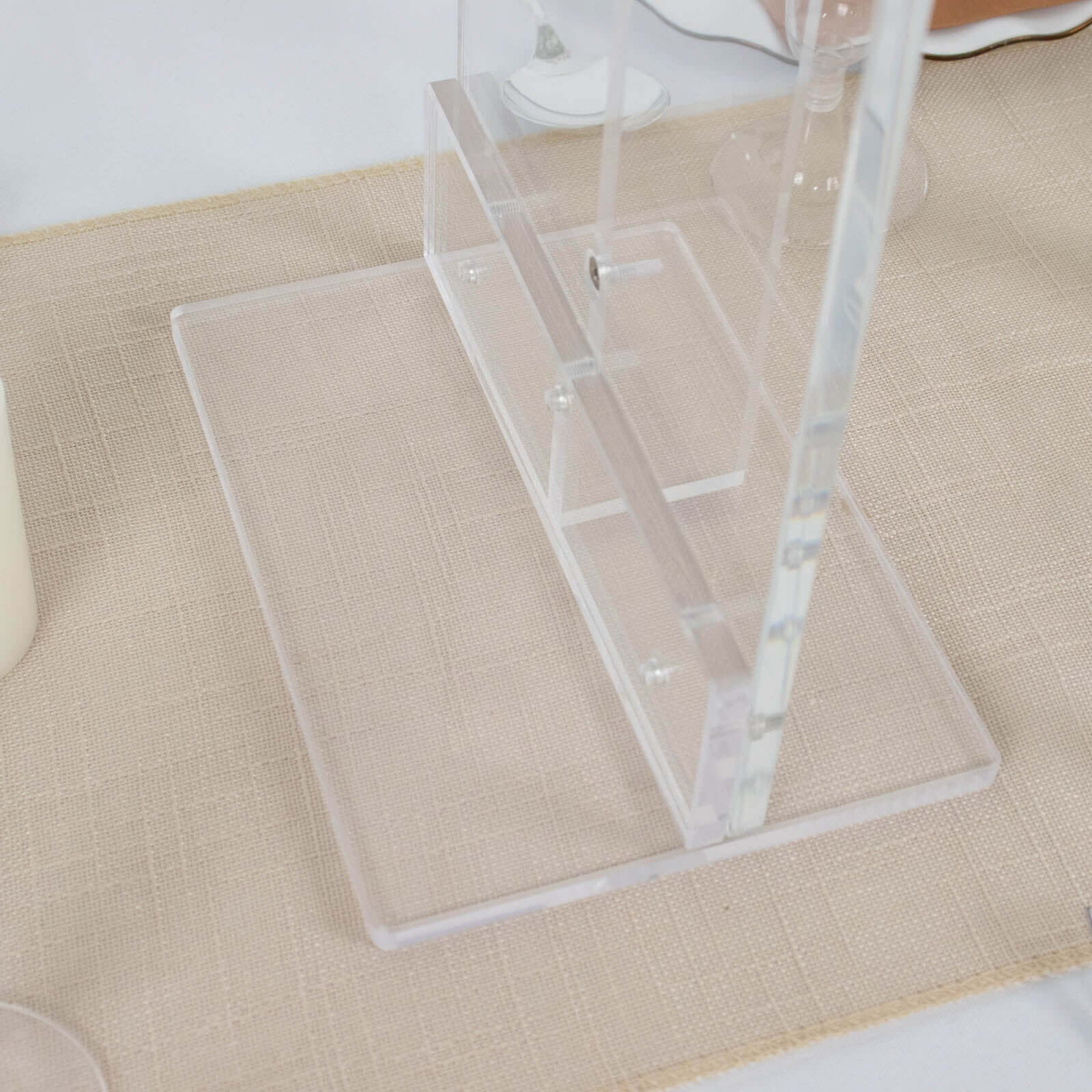 Hot Sale! Clear Acrylic Rectangular Flower Stand - Ideal Decorative Table Centerpiece for Events