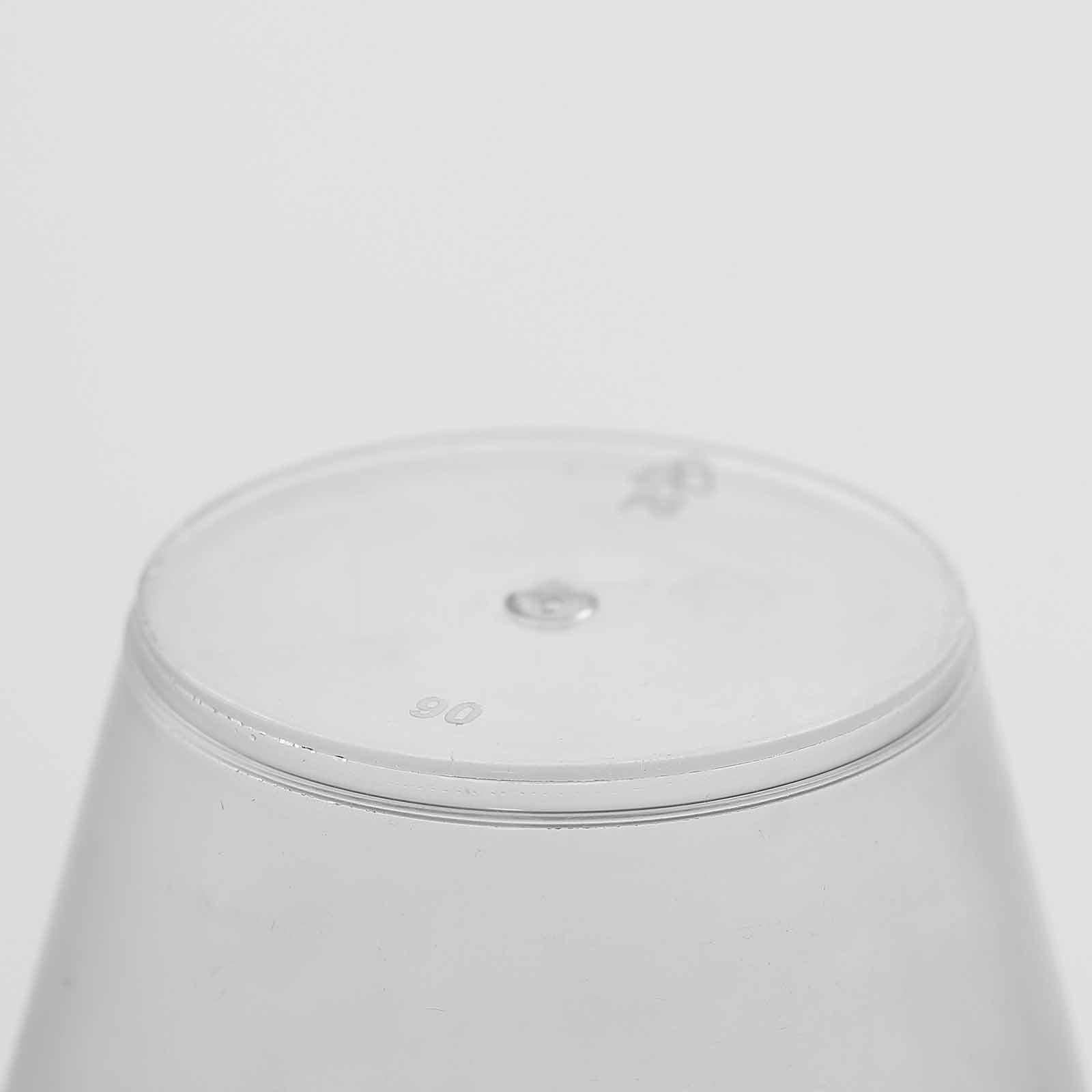 25-Piece Set of 9oz Clear Hard Plastic Disposable Party Tumblers