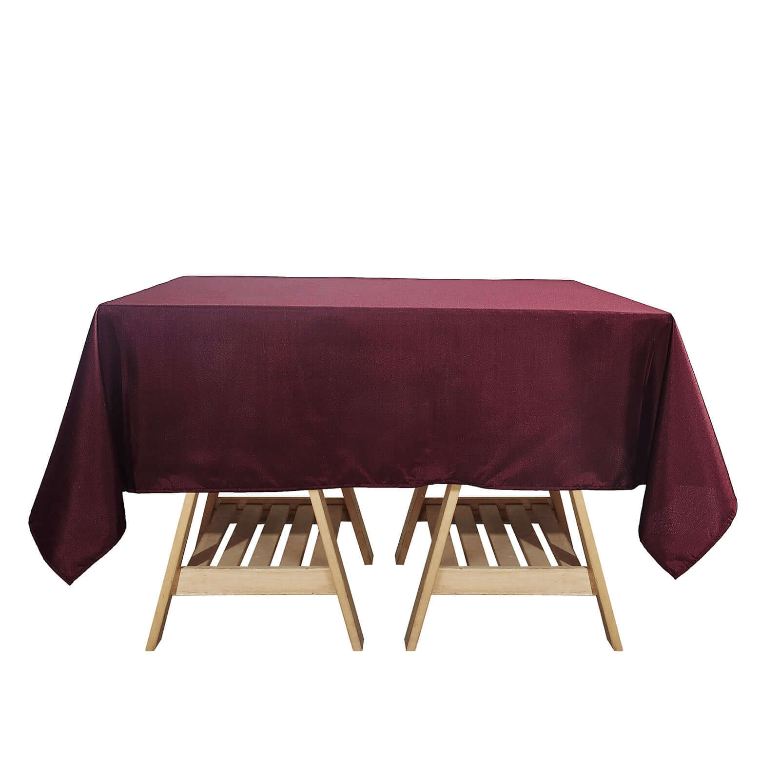 Hot! Wrinkle-Resistant & Durable 70x70 Burgundy Polyester Square Tablecloth