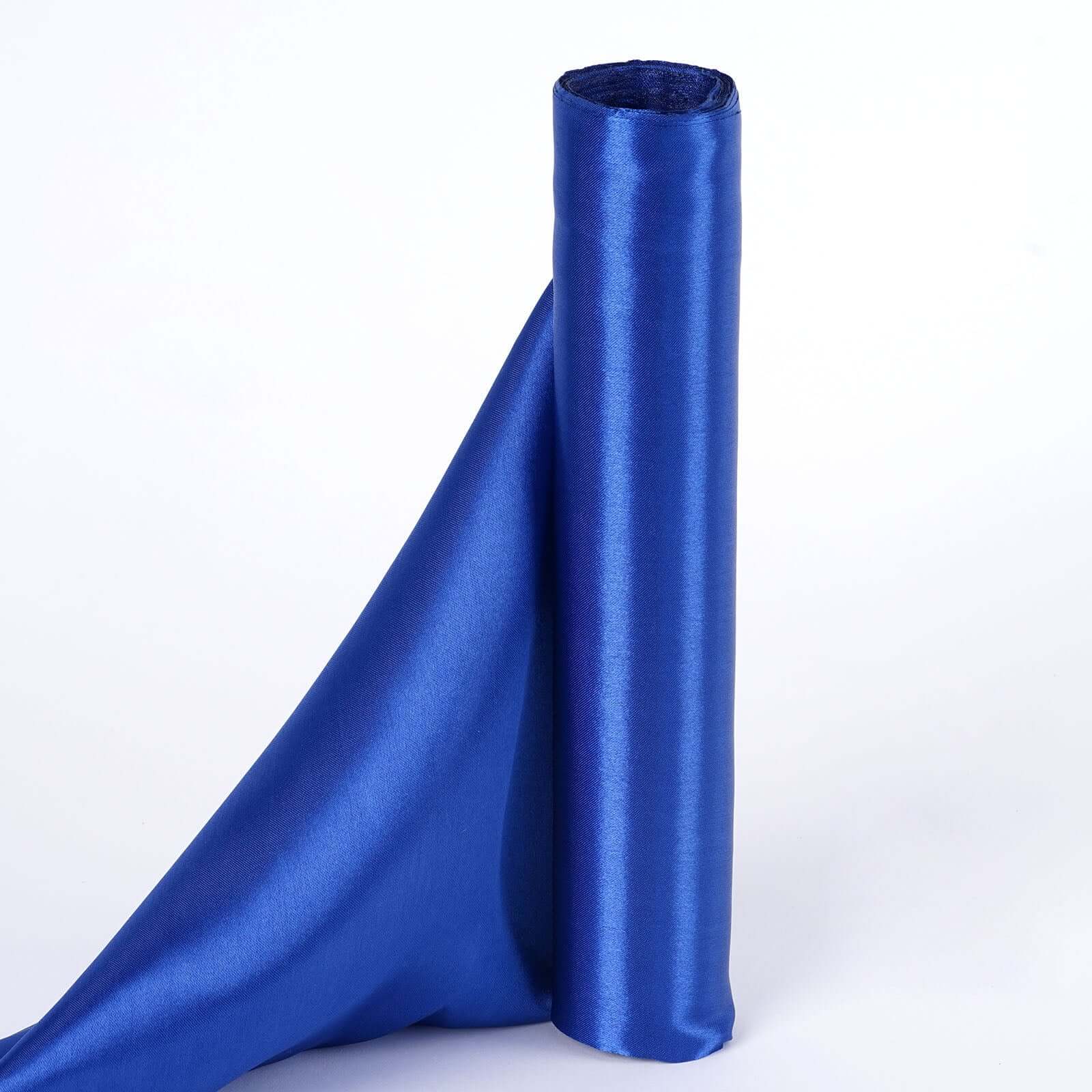 Wholesale Royal Blue Satin Fabric Bolt, 12 Feet Wide and 10 Yards Long for DIY Crafts