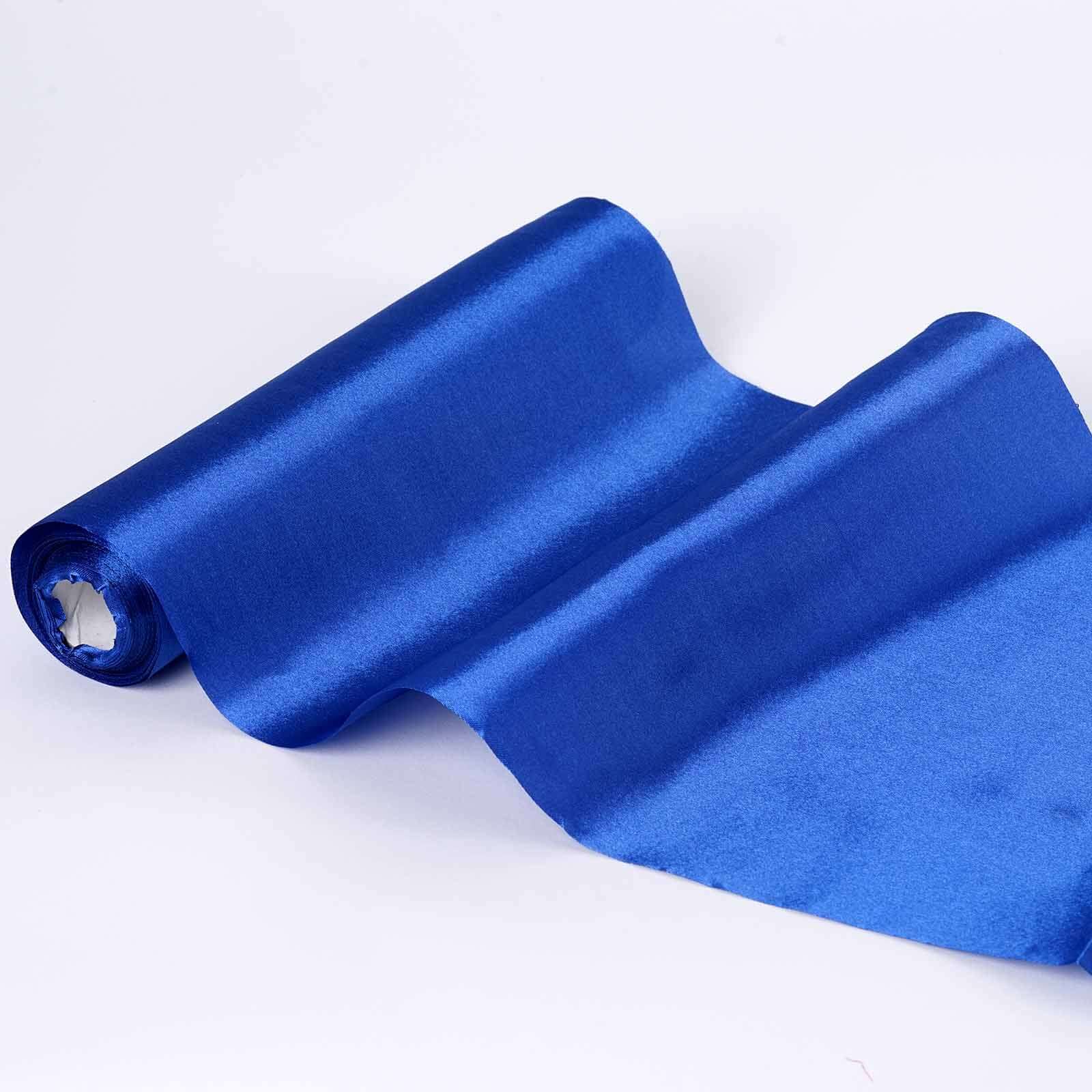 Wholesale Royal Blue Satin Fabric Bolt, 12 Feet Wide and 10 Yards Long for DIY Crafts