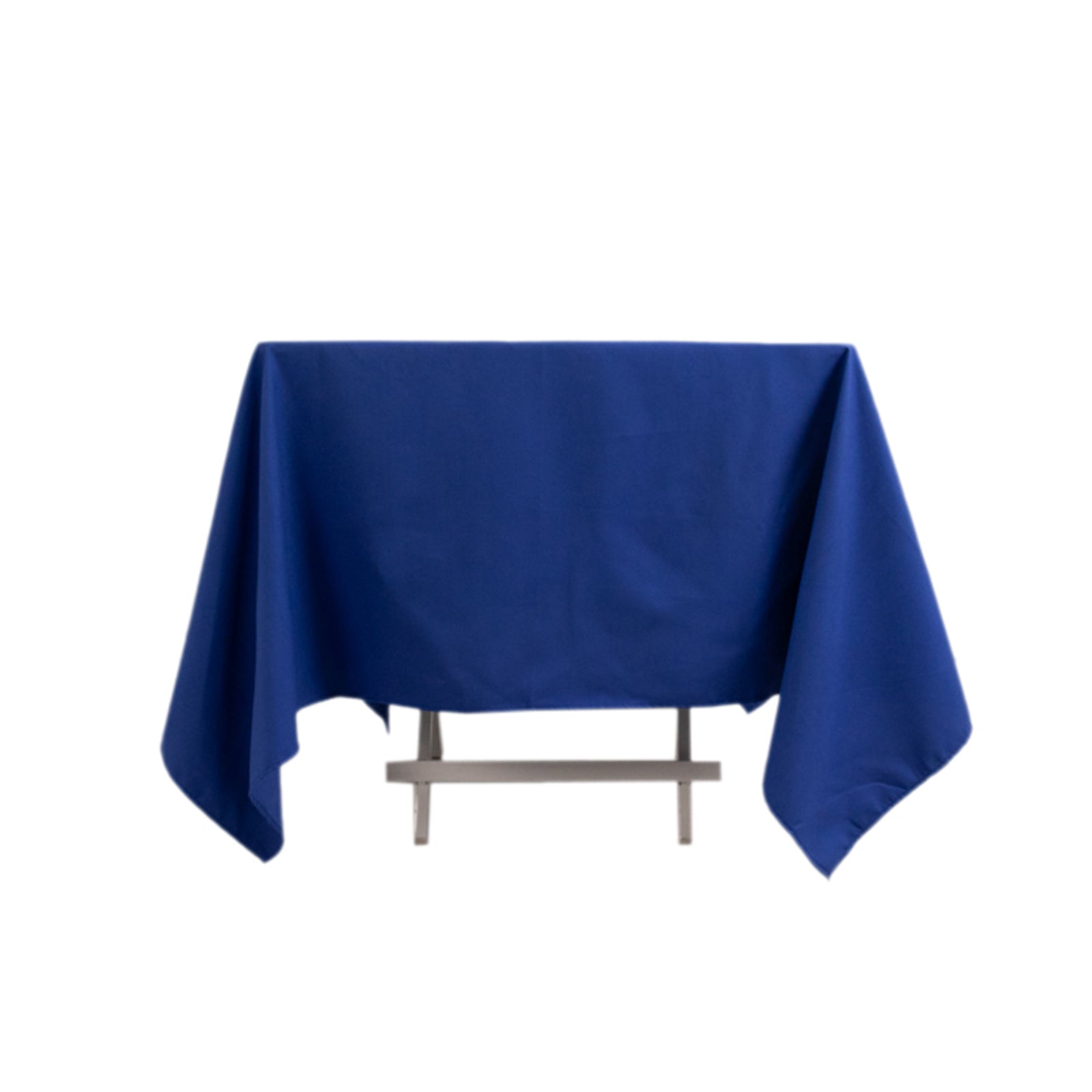 Wrinkle-Resistant Royal Blue 70x70 Square Cotton Blend Tablecloth