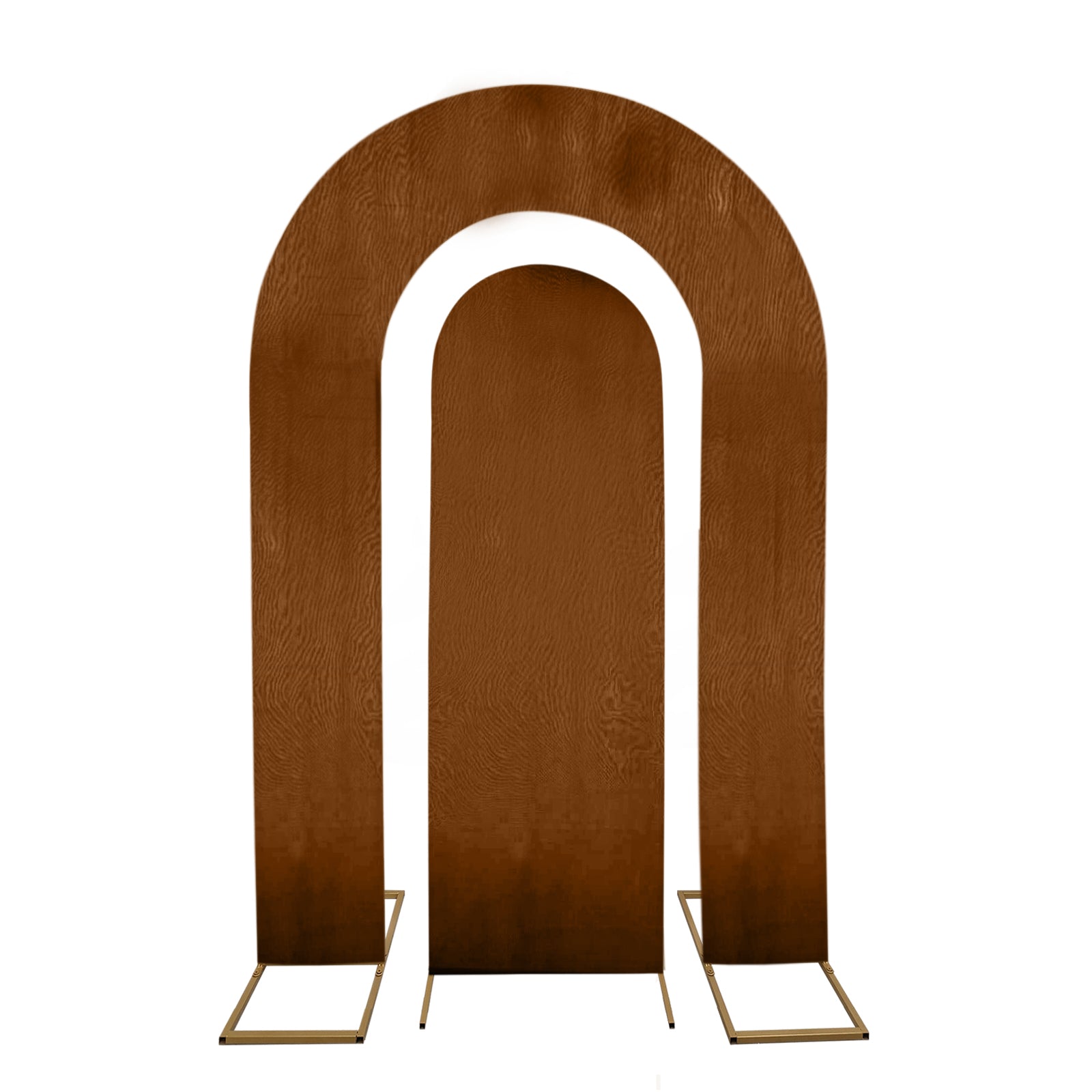 Exclusive Set of 2 Brown Spandex Fitted Covers for 6ft and 8ft Round Top & Double Arch Wedding Backdrop Stands