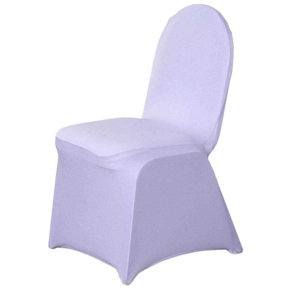 Lavender Lilac Spandex Banquet Chair Cover - Stretch 160GSM Fabric, Slip-On Design