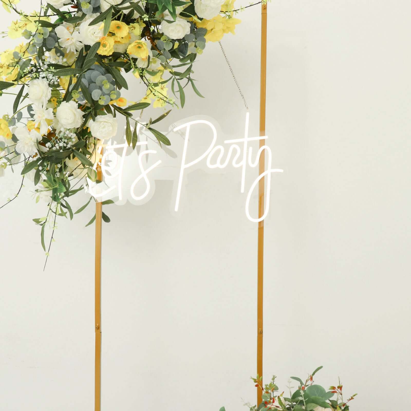 Hot Sale! 6.5ft Slim Gold Metal Rectangular Wedding Arch Backdrop Stand