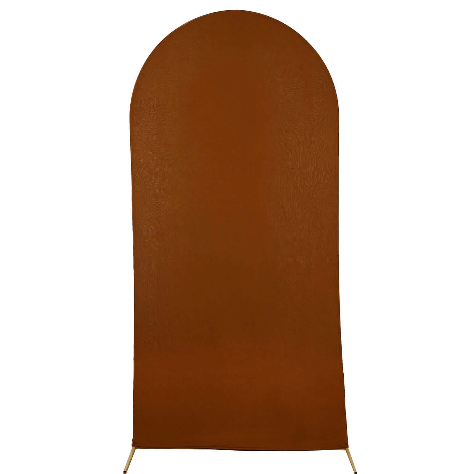 7ft Cinnamon Brown Double-sided Spandex Fitted Cover for Round Top Wedding Arch Stand