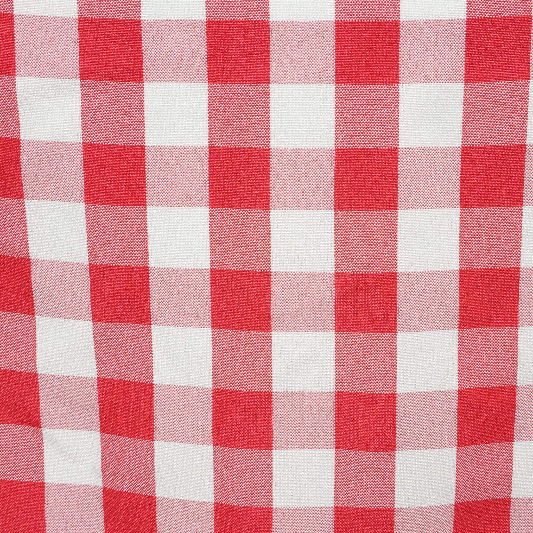 Hot Sale! 14x108 Polyester Table Runner in Red and White Gingham Plaid Design