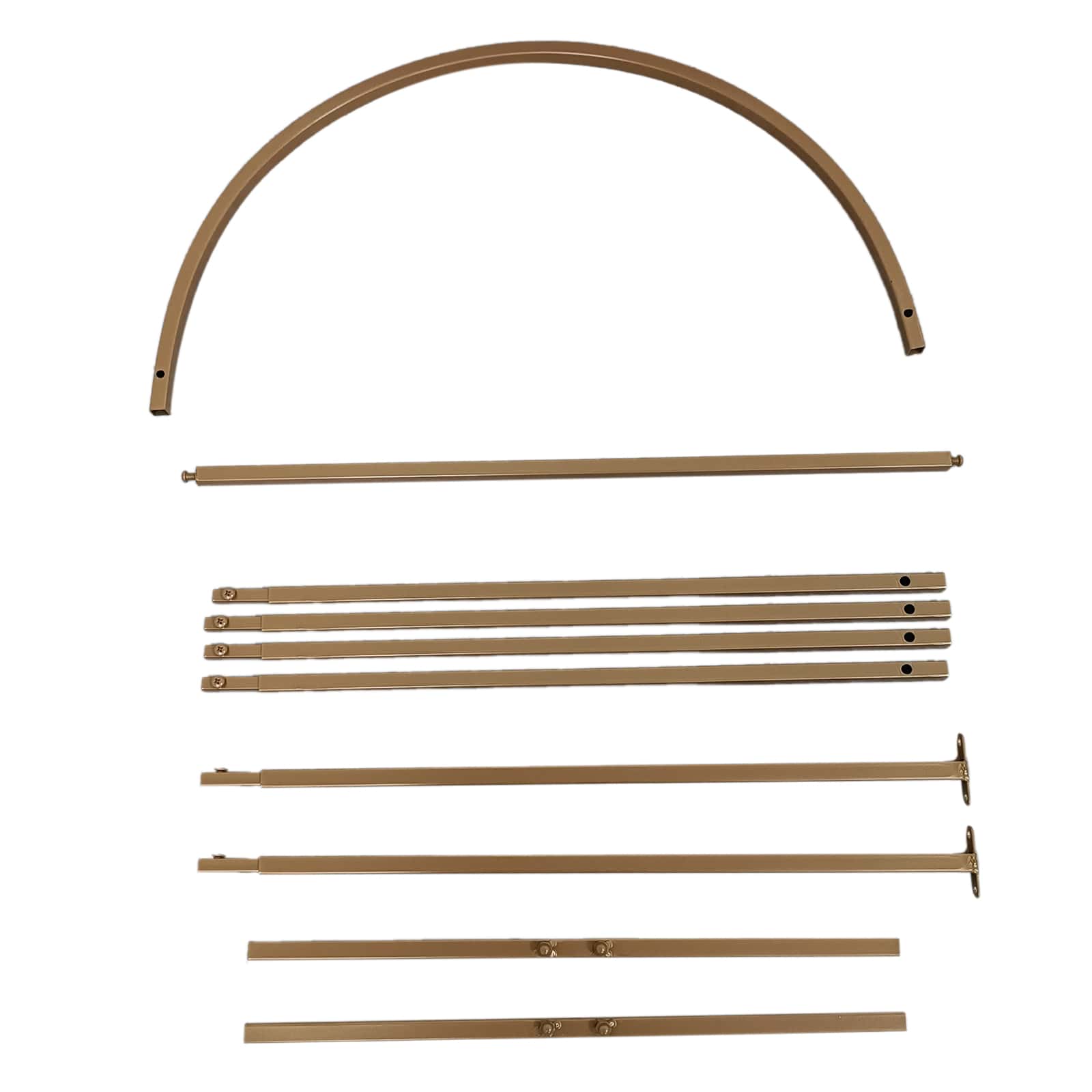 6ft Gold Metal Round Top Wedding Arch - Ideal for Ceremonies & Photos