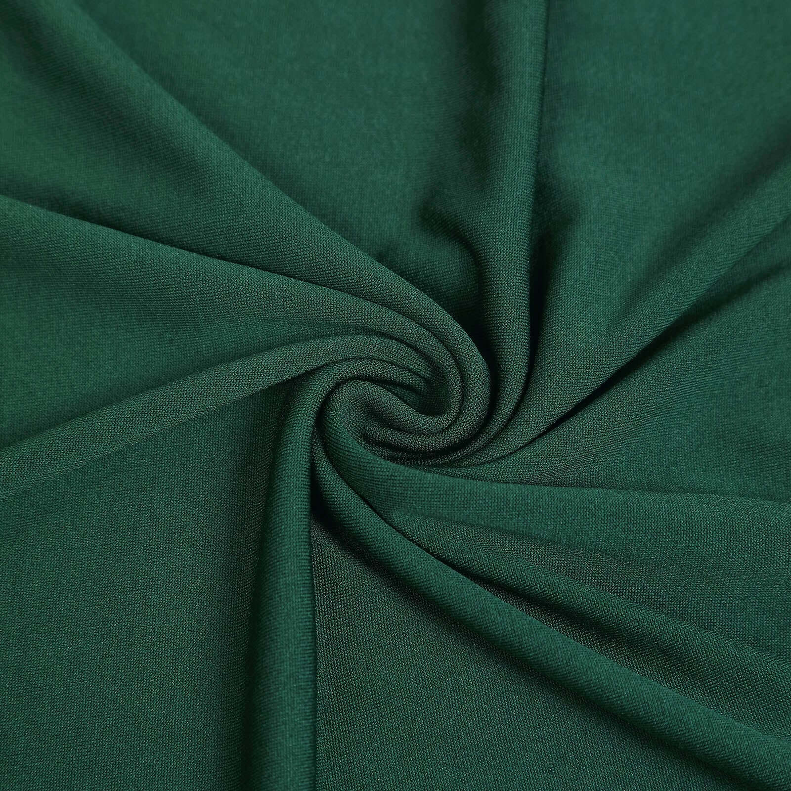 7ft Double - sided Matte Hunter Emerald Green Spandex Fitted Cover for Round Top Wedding Arch