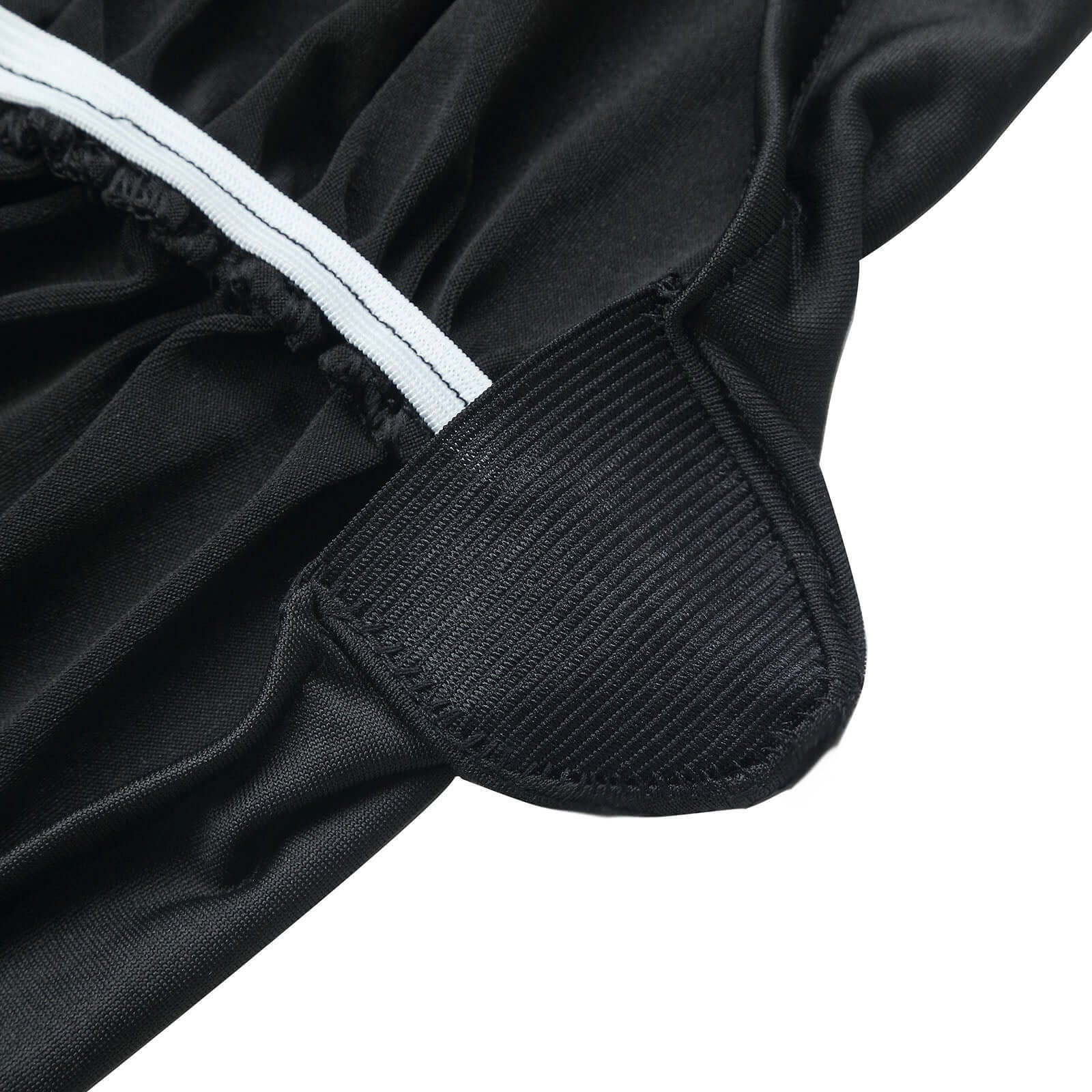 Durable Heavy - Duty Black Spandex Ruched Pleated Fitted 32 - Inch Round Cocktail Table Cover