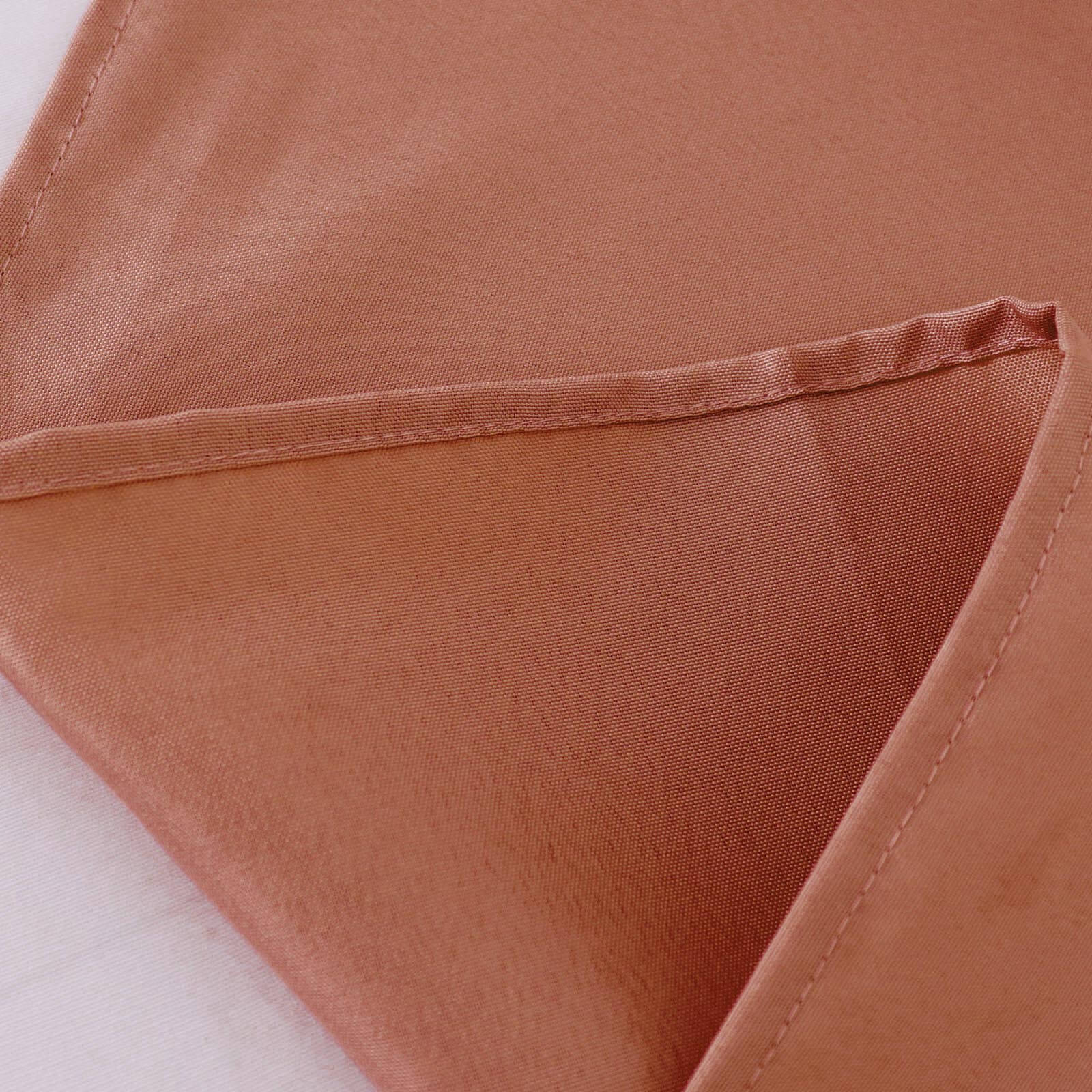 Wrinkle-Resistant & Durable 54x54 Polyester Square Terracotta (Rust) Tablecloth
