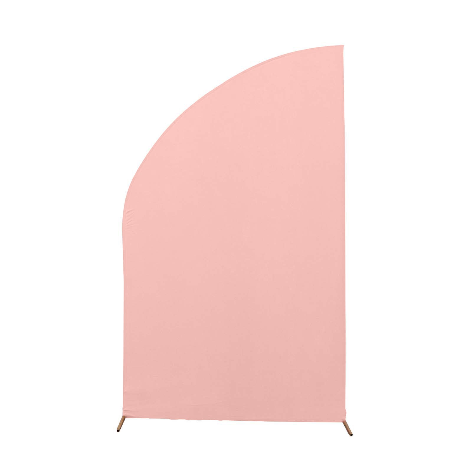 Hot Sale! 8ft Dusty Rose Spandex Fitted Cover for Half - Moon Wedding Backdrop Stand