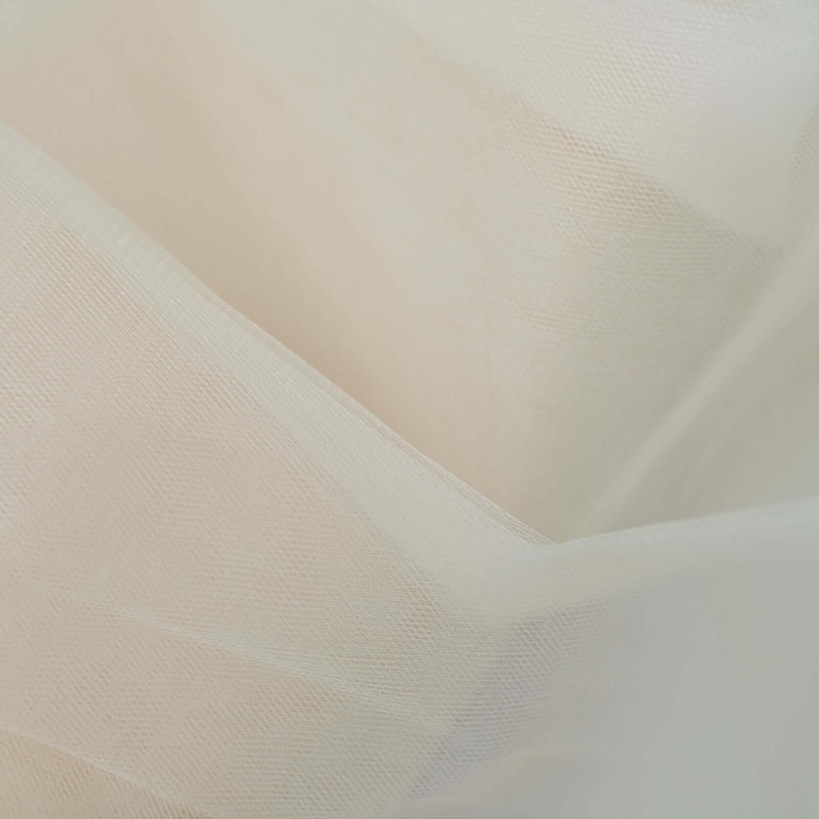Hot Deal! 108'x50 Yards Ivory Tulle Fabric Bolt for DIY Crafts
