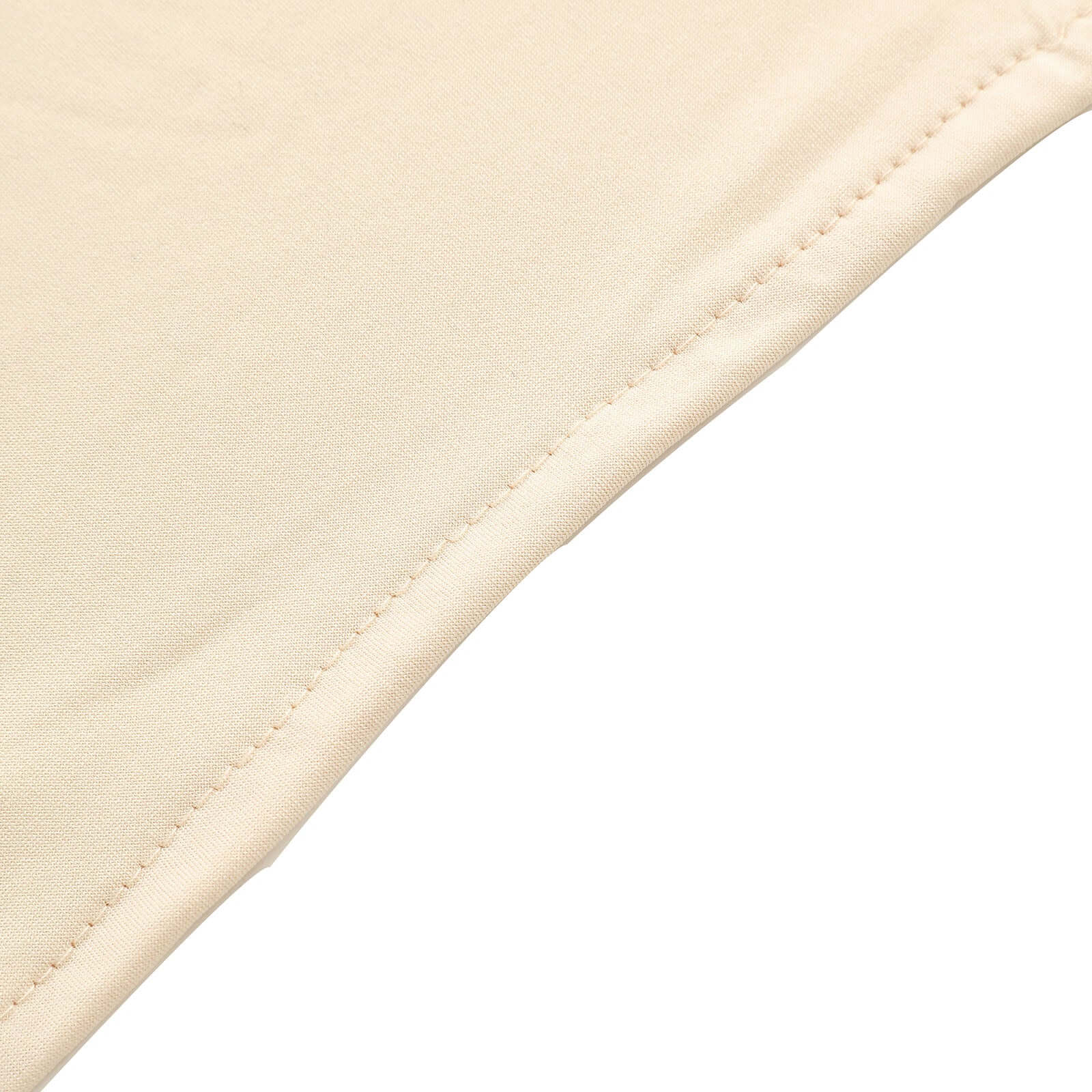 5ft Double-Sided Matte Beige Spandex Fitted Cover for Round Top Wedding Arch Stand