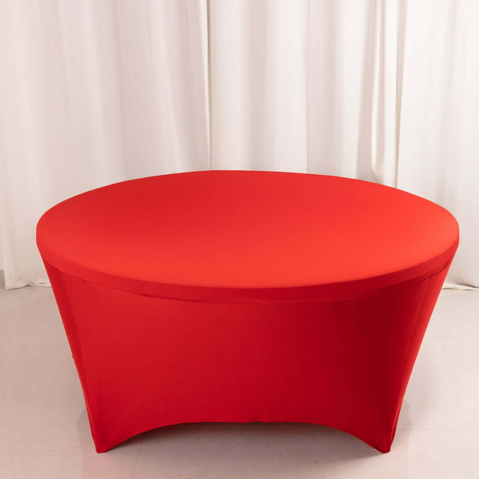 Red Durable Stretch Spandex 6ft Round Tablecloth - Form-Fitting Offer