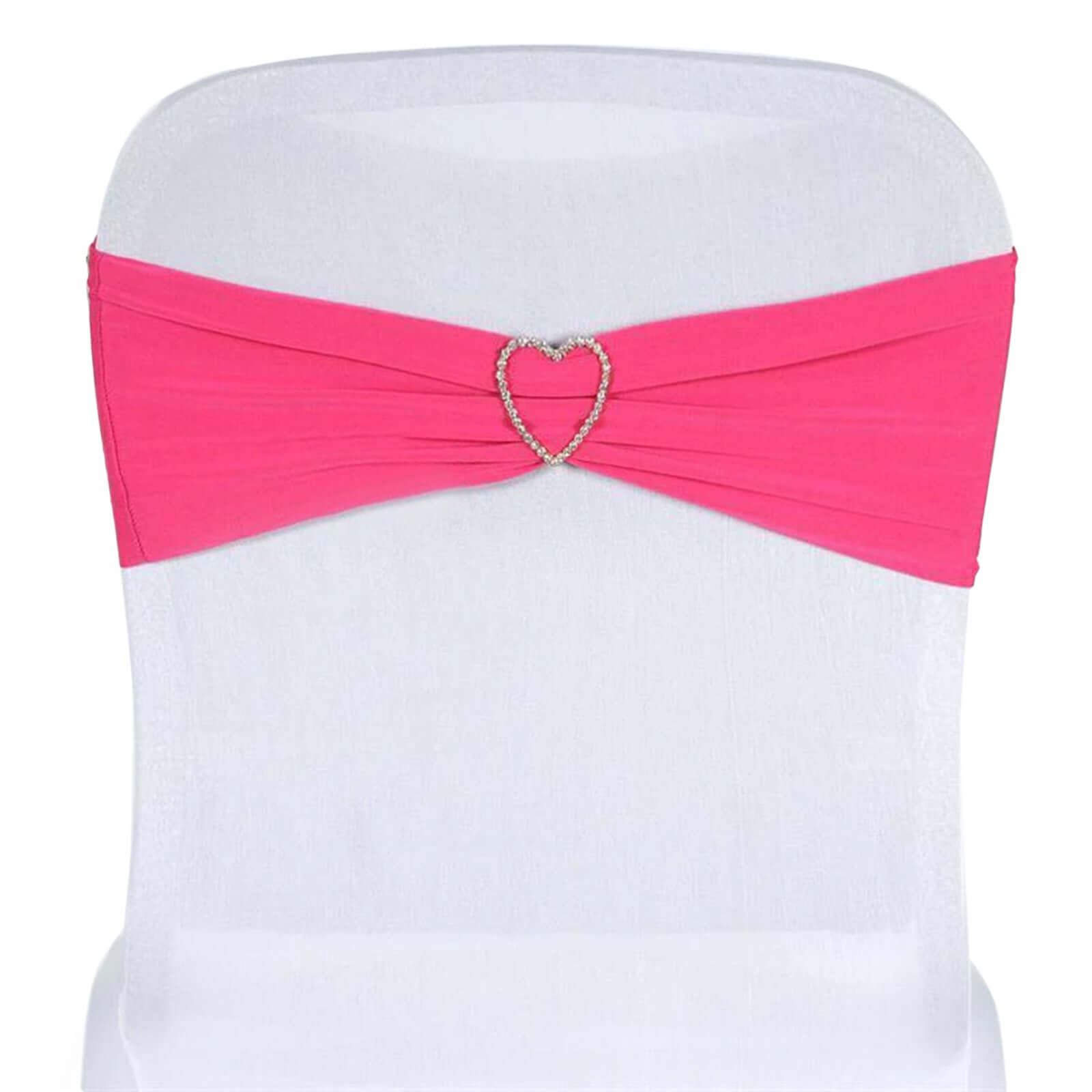 Fuchsia 5-Pack Stretch Spandex Heavy-Duty Two-Ply Chair Sashes 5x12