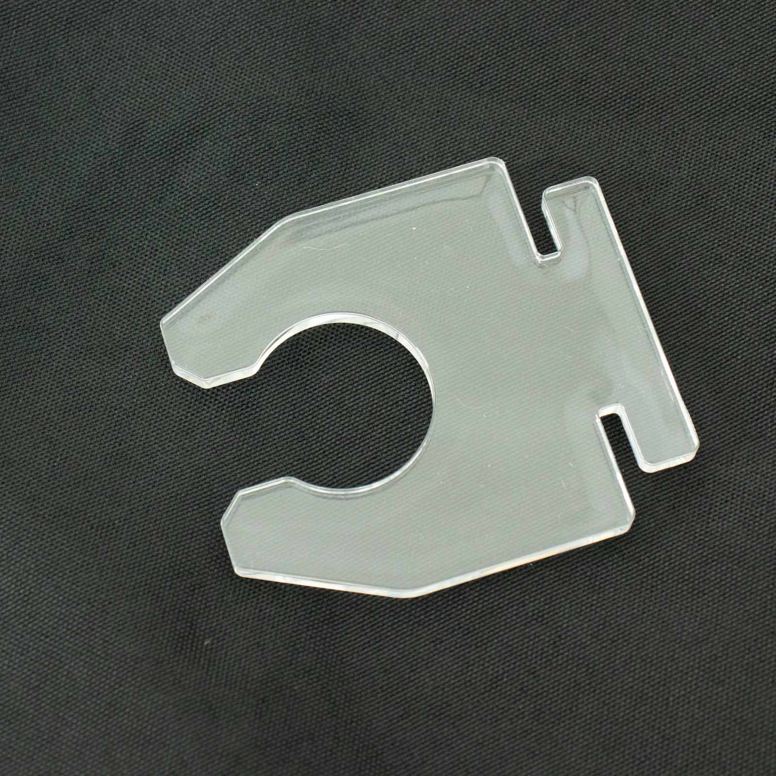 20-Piece Clear Acrylic Glass Holder Hooks - Ideal for Double-Sided Champagne Wall Stemware Display