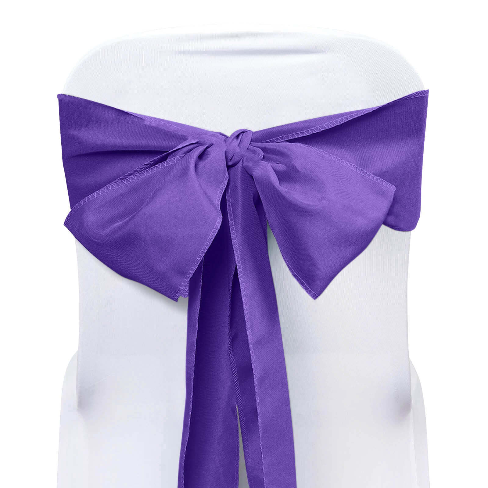 5-Piece Set of Purple Polyester Chair Sashes, 6x108 Inches