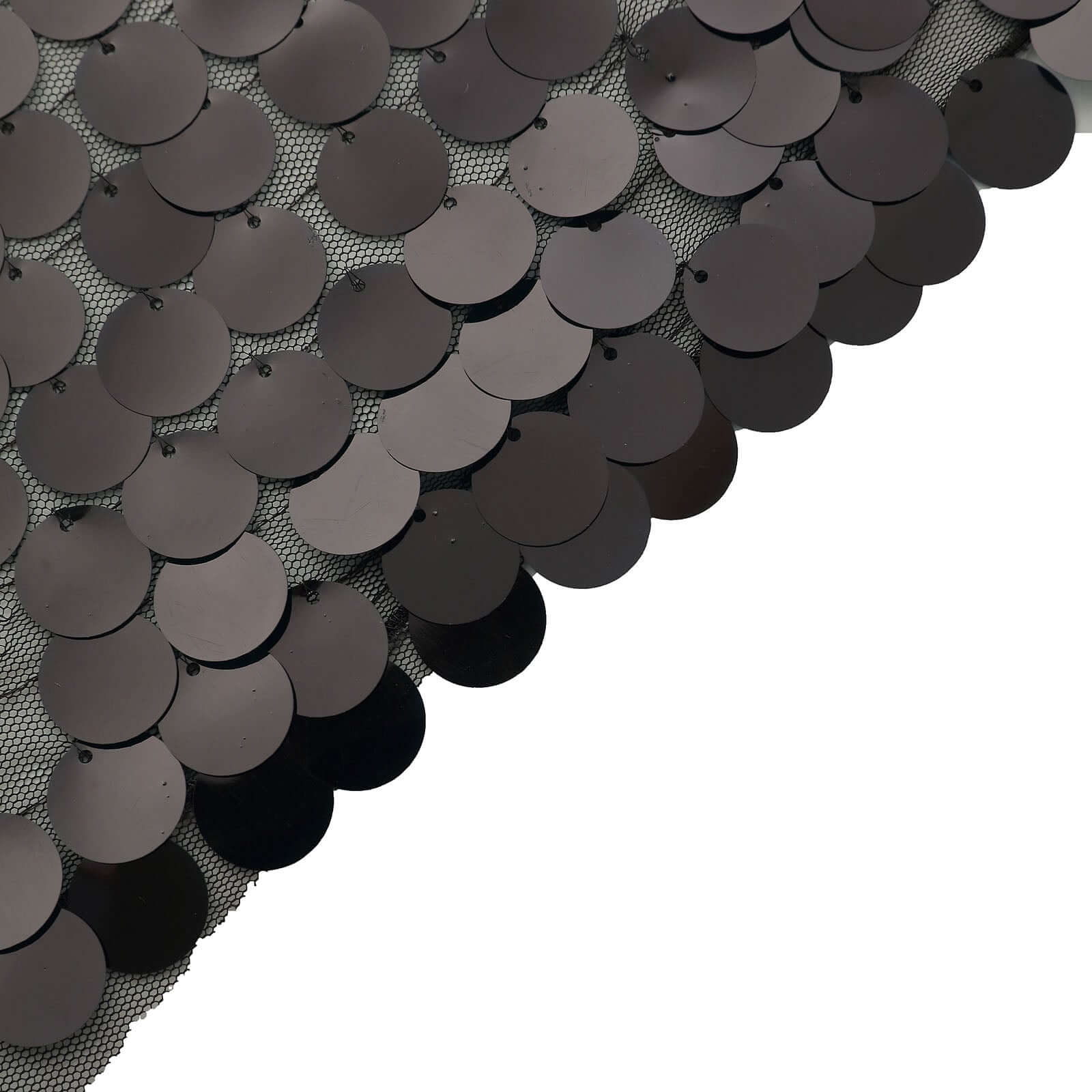 7ft Double-Sided Sparkling Black Payette Sequin Cover for Round Top Wedding Arch