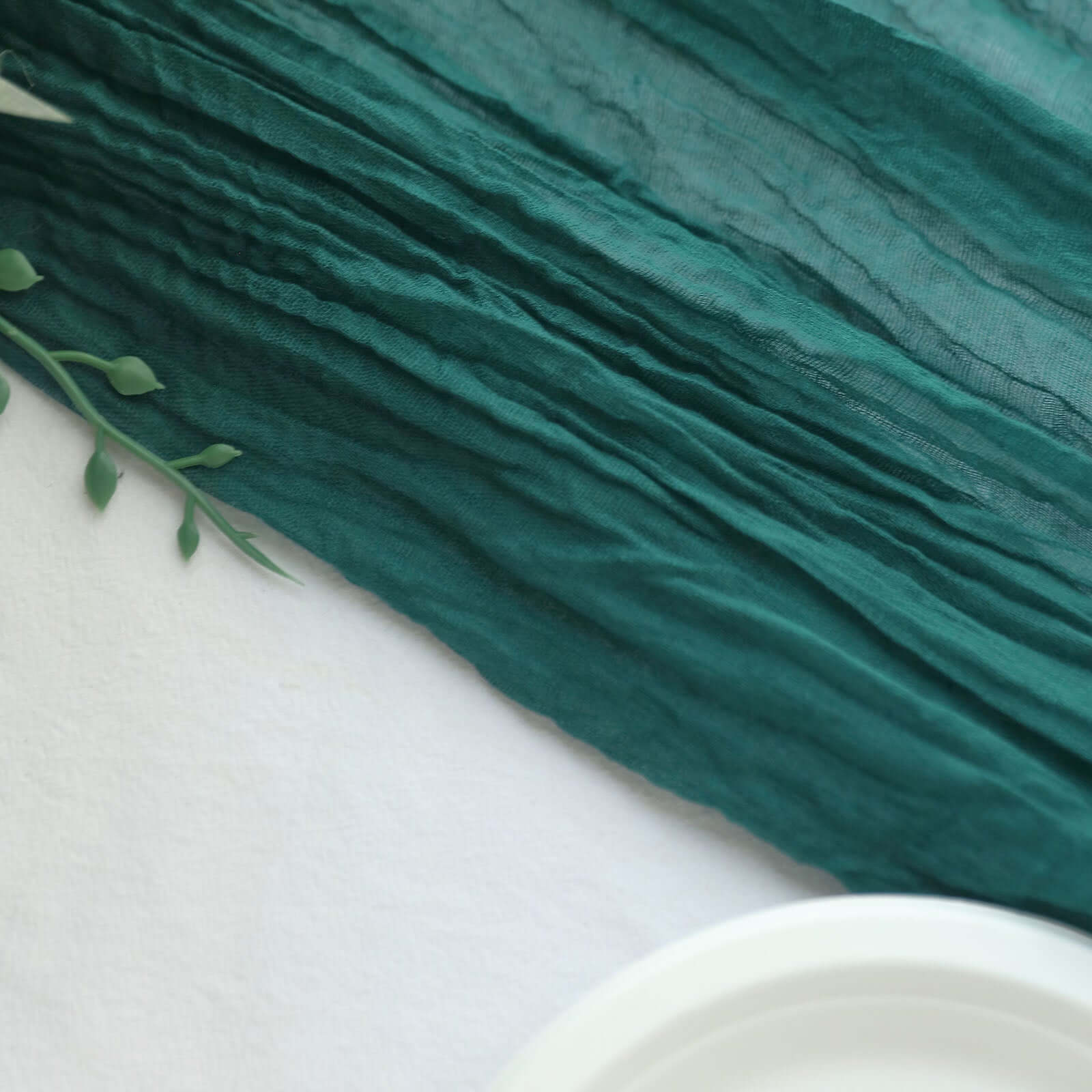 Hot Sale! 10ft Peacock Teal Gauze Cheesecloth Table Runner - Rustic Boho Style