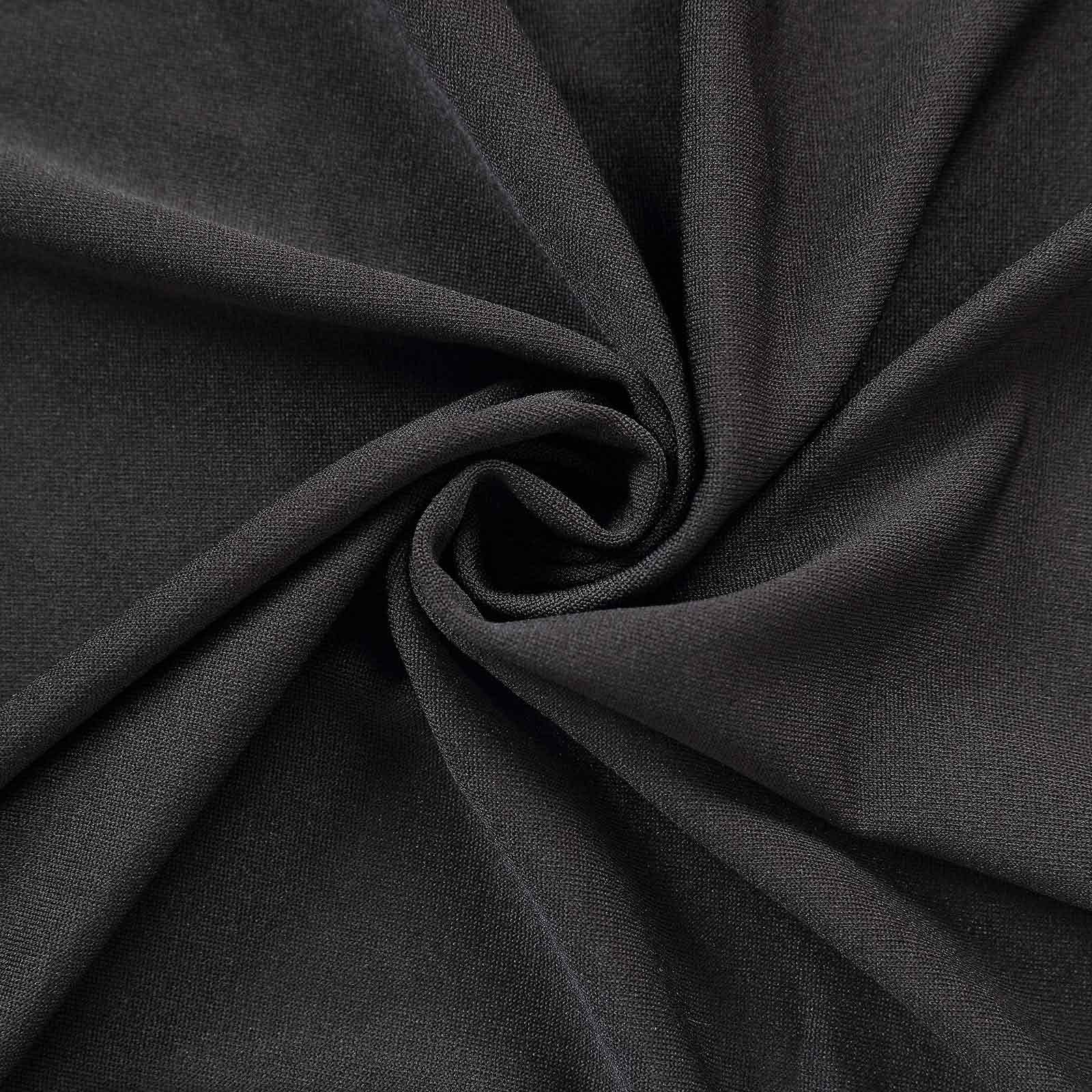 Exclusive 8ft Black Spandex Fitted Cover for Half Moon Wedding Arch Backdrop Stand