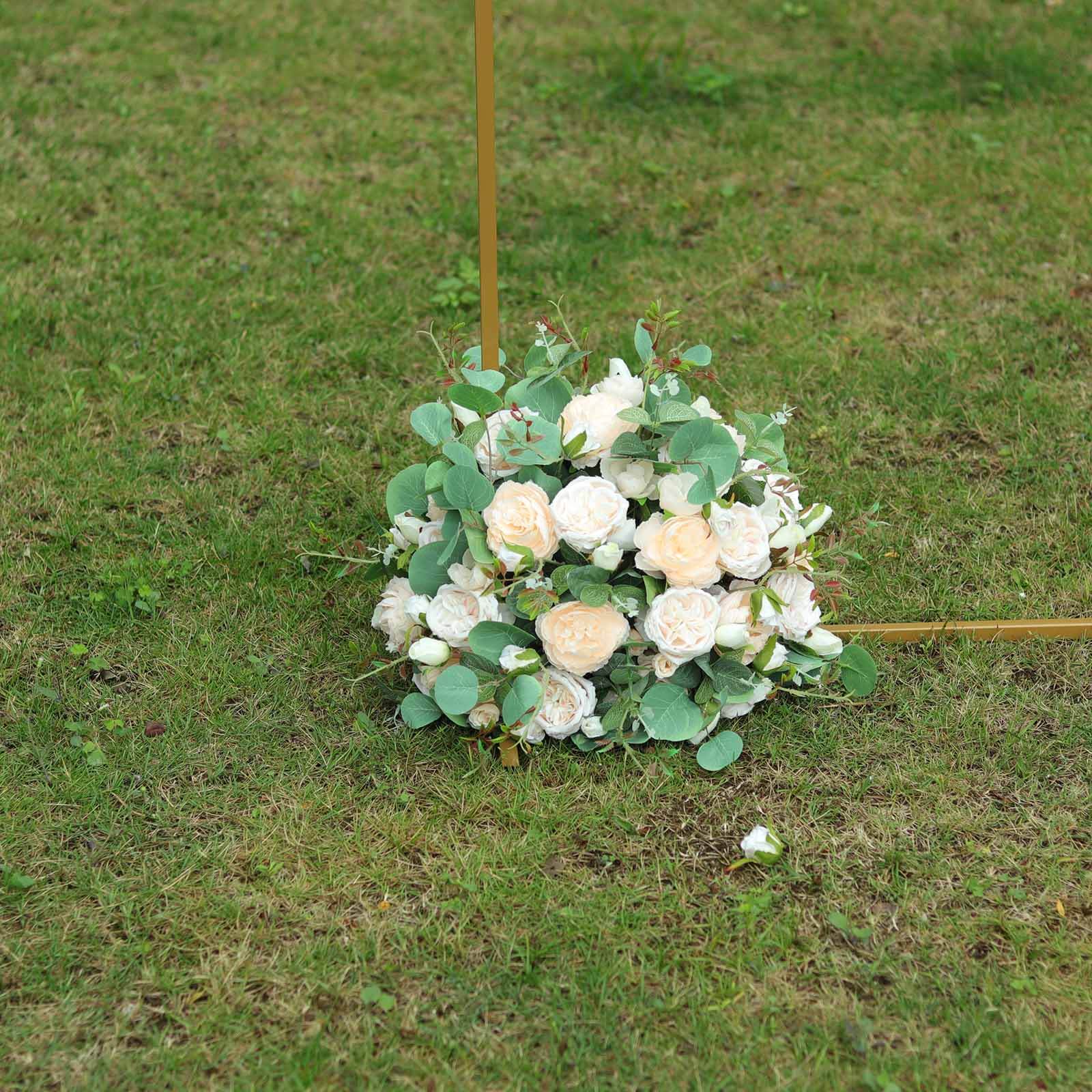 5.5ft Rectangular Gold Metal Frame for Wedding Arch, Floral Display