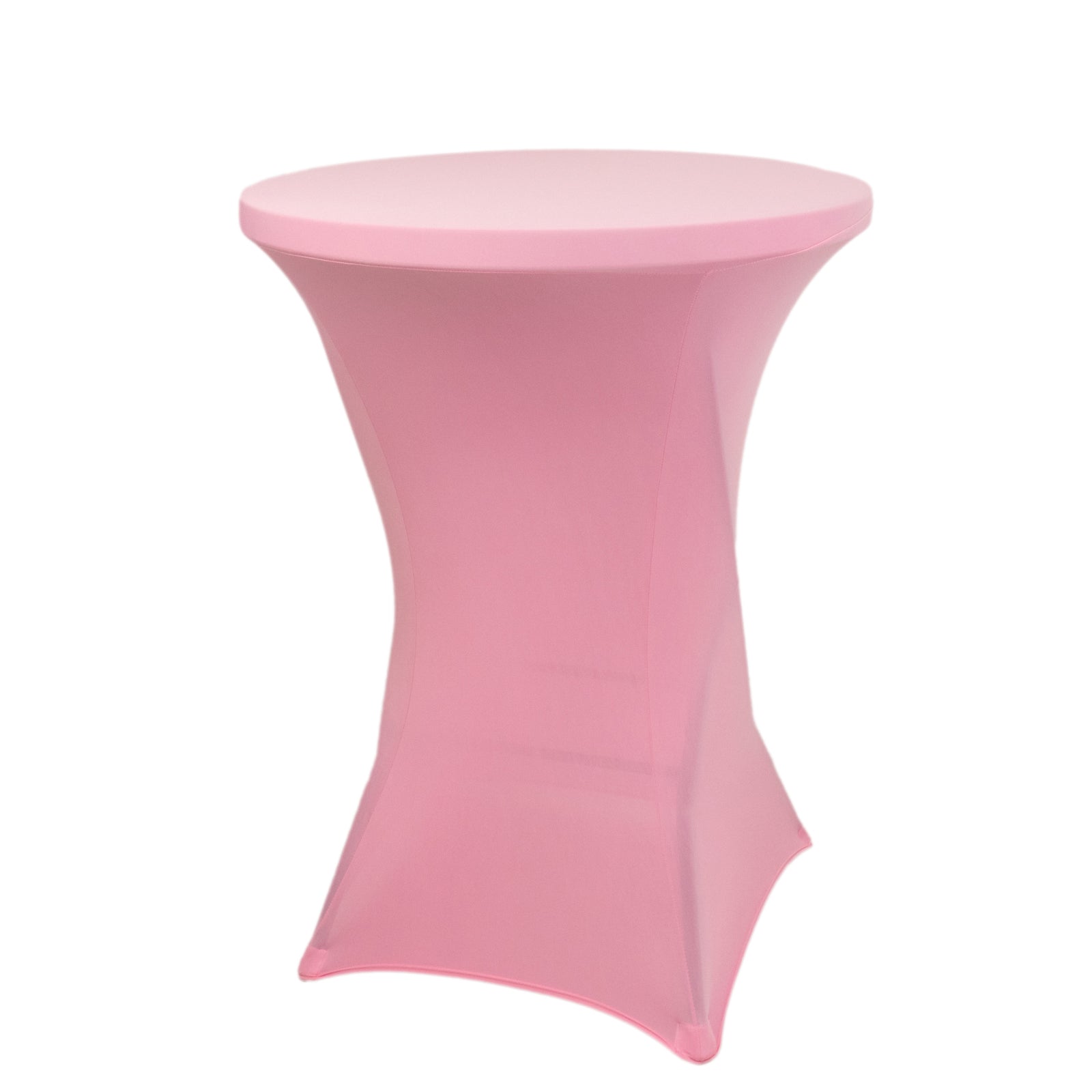 Pink Spandex Stretch Fitted Cocktail Table Cover - Easy Maintenance for 24-32