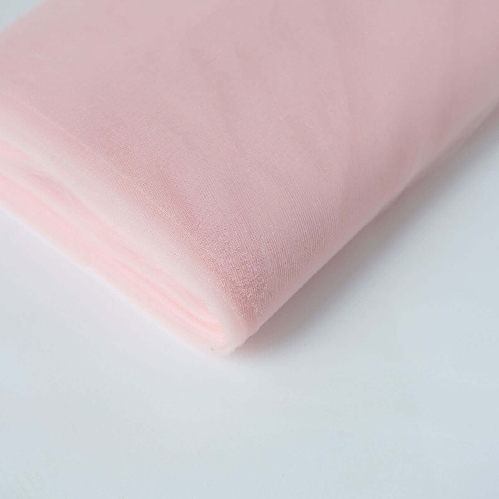 40-Yard Blush Tulle Fabric Bolt, 54 Inches Wide, Ideal for DIY Crafts