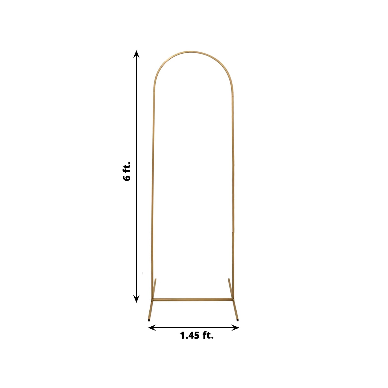 6ft Gold Metal Round Top Wedding Arch - Ideal for Ceremonies & Photos
