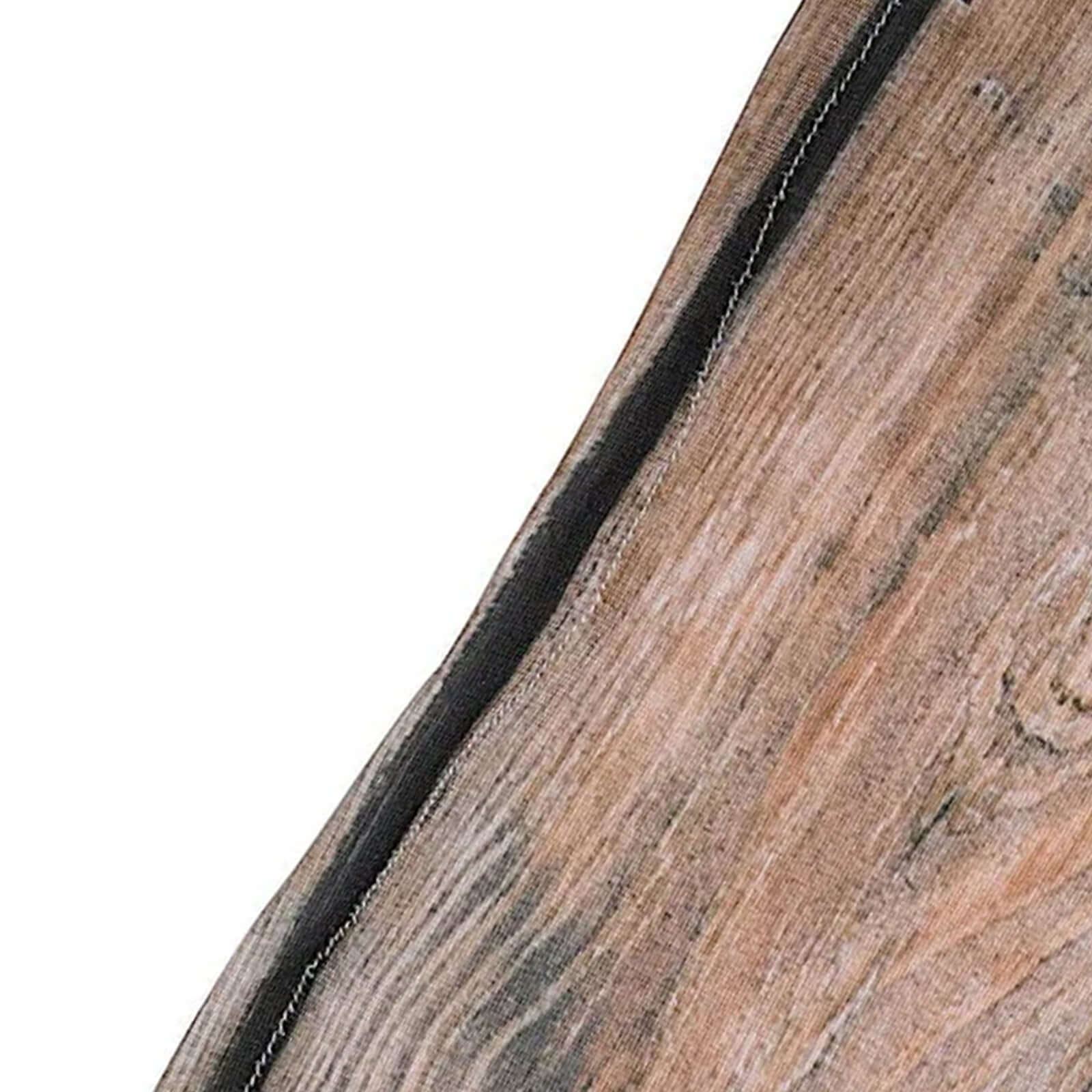 Set of 4 Brown Spandex Wedding Arch Covers with Rustic Wood Design, for Half Moon Stands