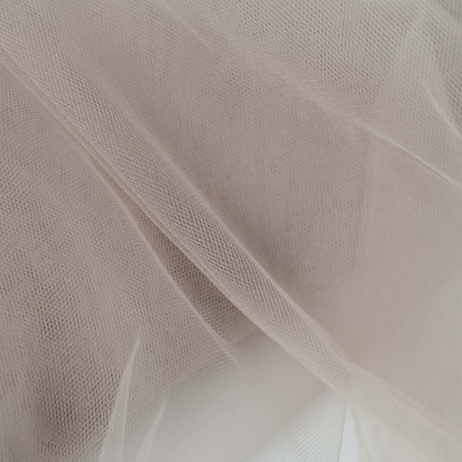 40-Yard Taupe Tulle Fabric Bolt, 54-Inch Wide, Ideal for DIY Crafts