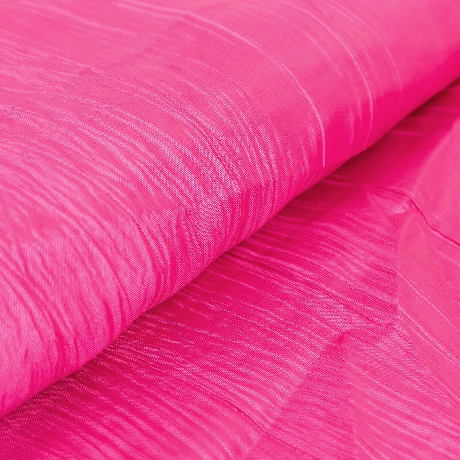 Hot Deal! 54'x10 Yards Fuchsia Accordion Crinkle Taffeta Fabric Bolt