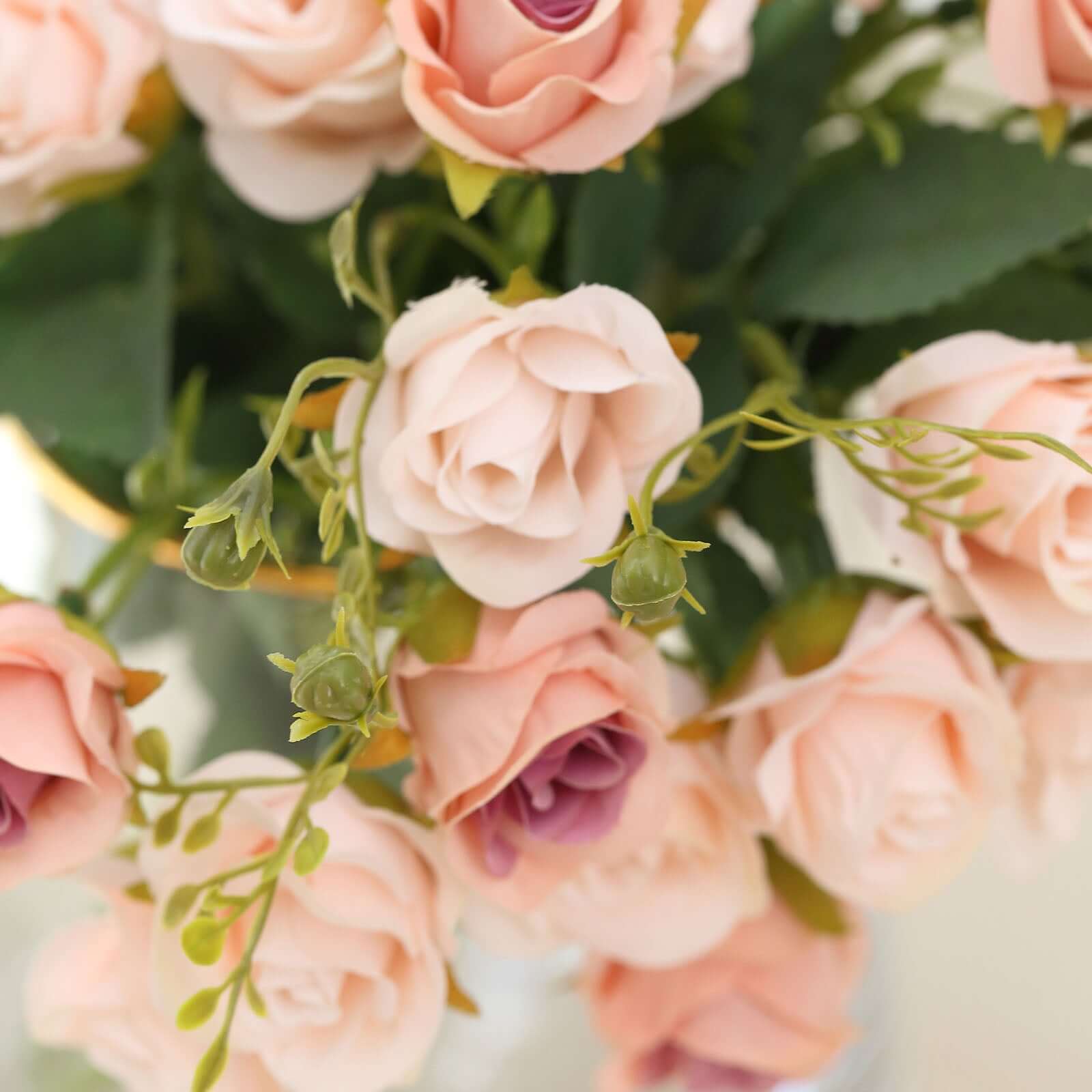 Hot Deal! 2 Pack of 12-Blossom Blush Artificial Rose Flower Arrangements