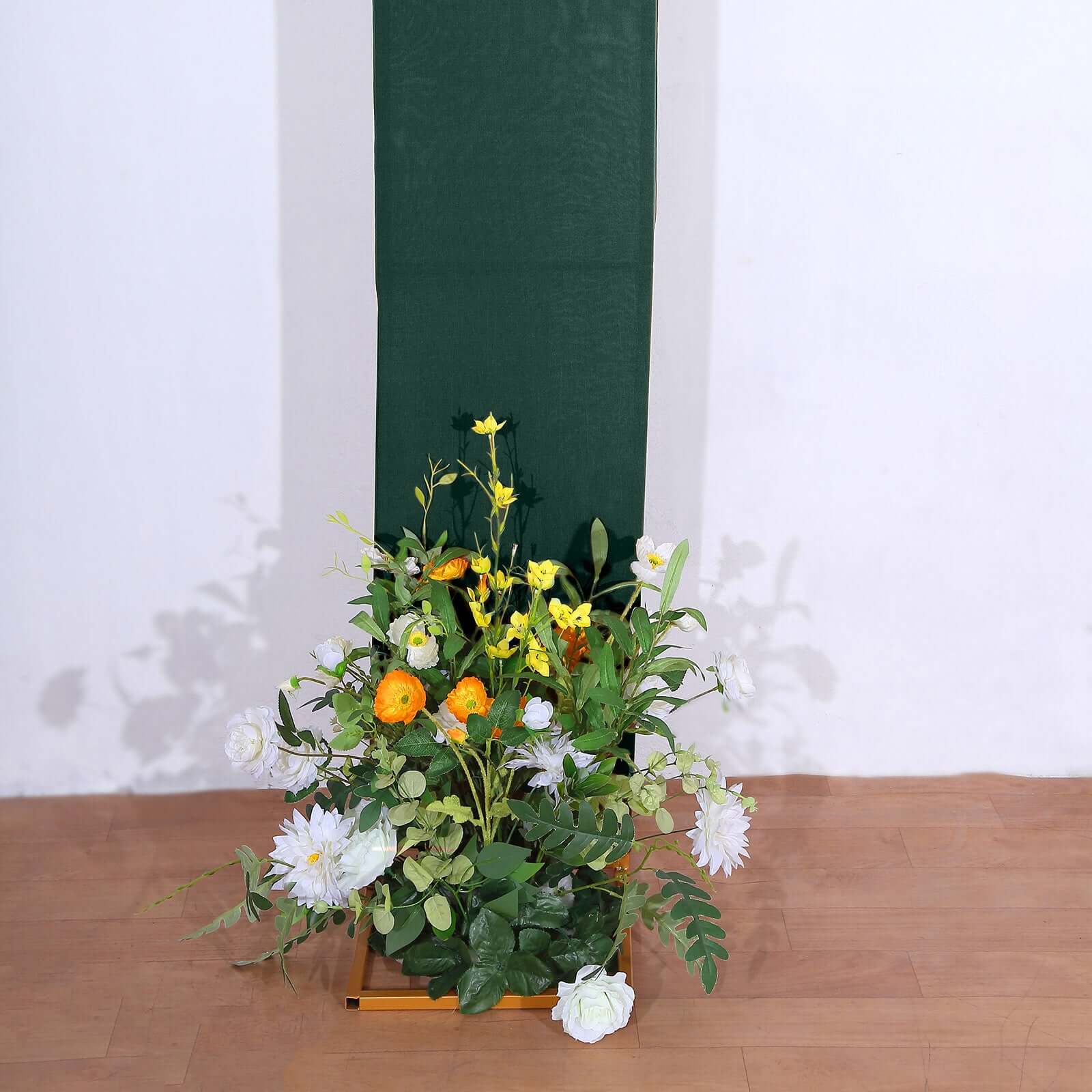 8ft Double-Sided U-Shaped Hunter Emerald Green Spandex Fitted Wedding Arch Cover