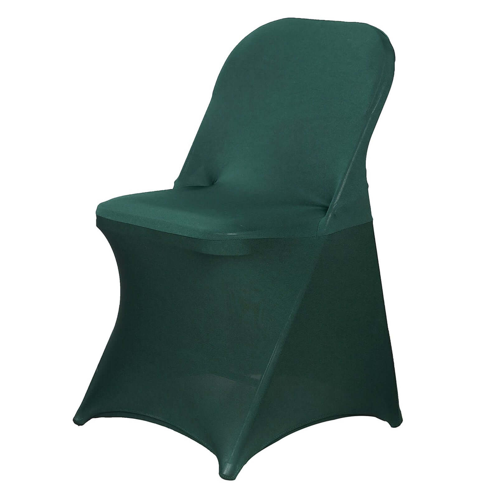 Reusable & Wrinkle-Resistant 160GSM Stretch Spandex Hunter Emerald Green Chair Cover for Folding Chairs