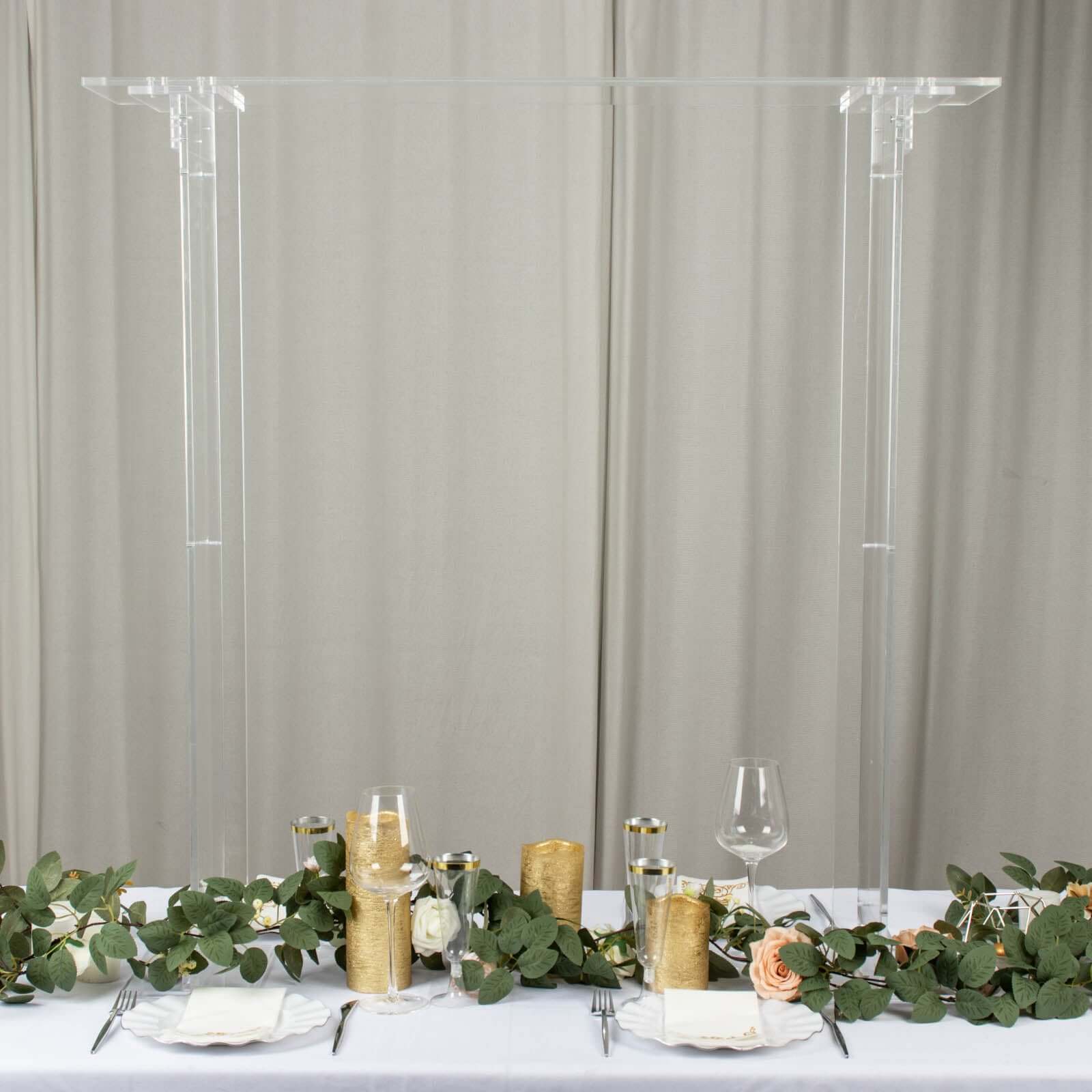 Hot Sale! Clear Acrylic Rectangular Flower Stand - Ideal Decorative Table Centerpiece for Events
